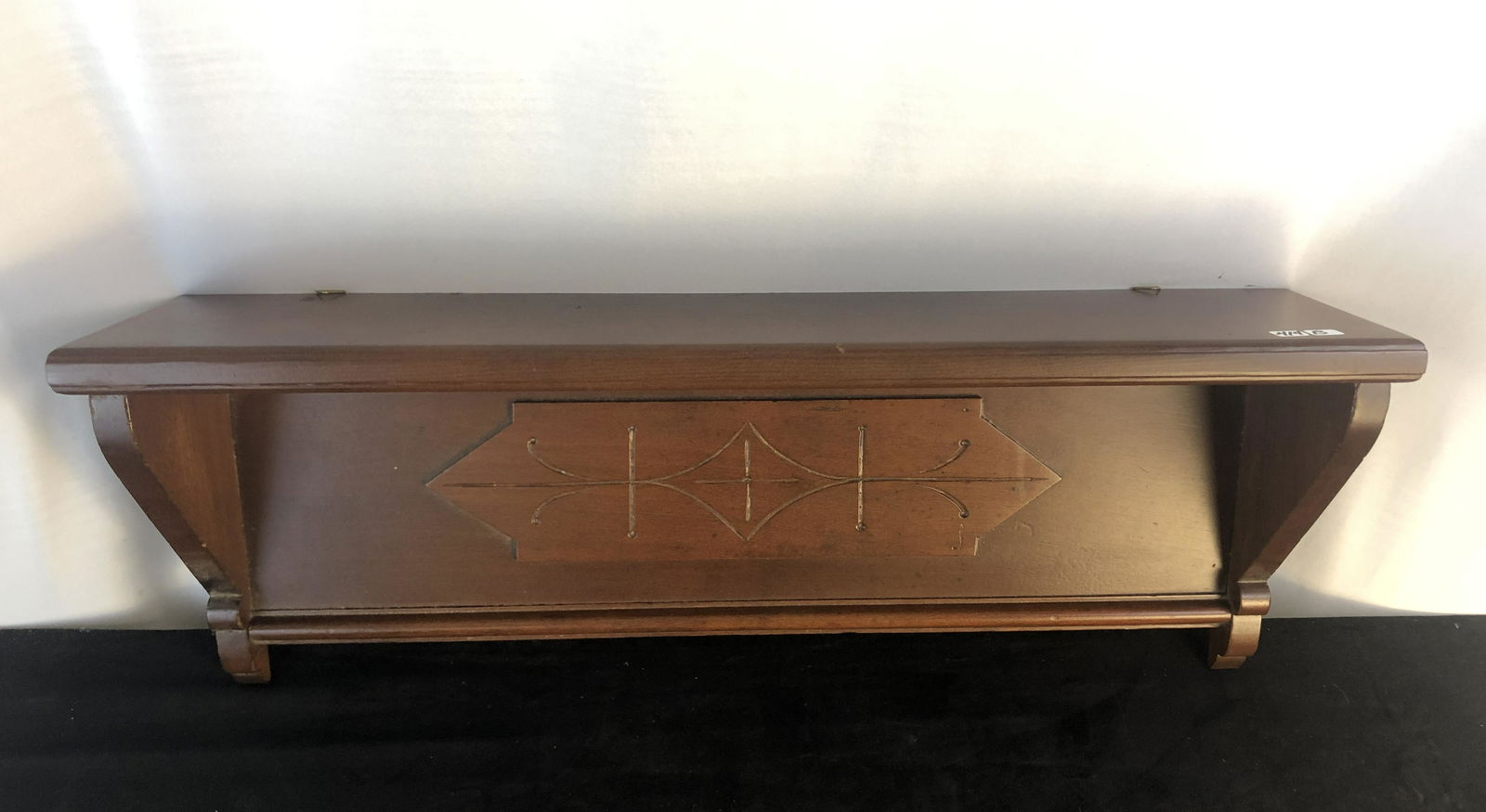 Walnut Victorian Clock Shelf (1 of 3)