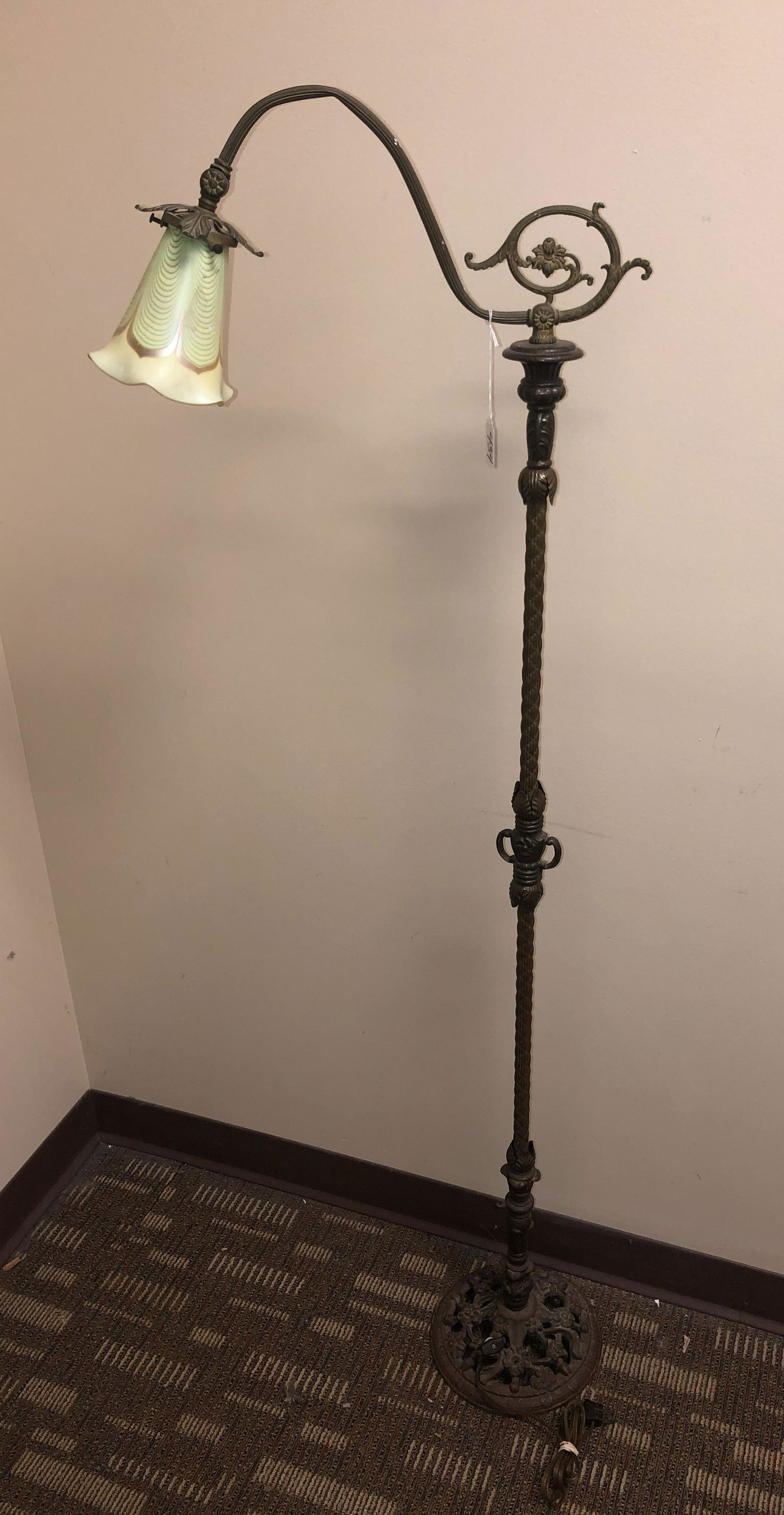 Art Nouveau Floor Bridge Lamp (1 of 6)
