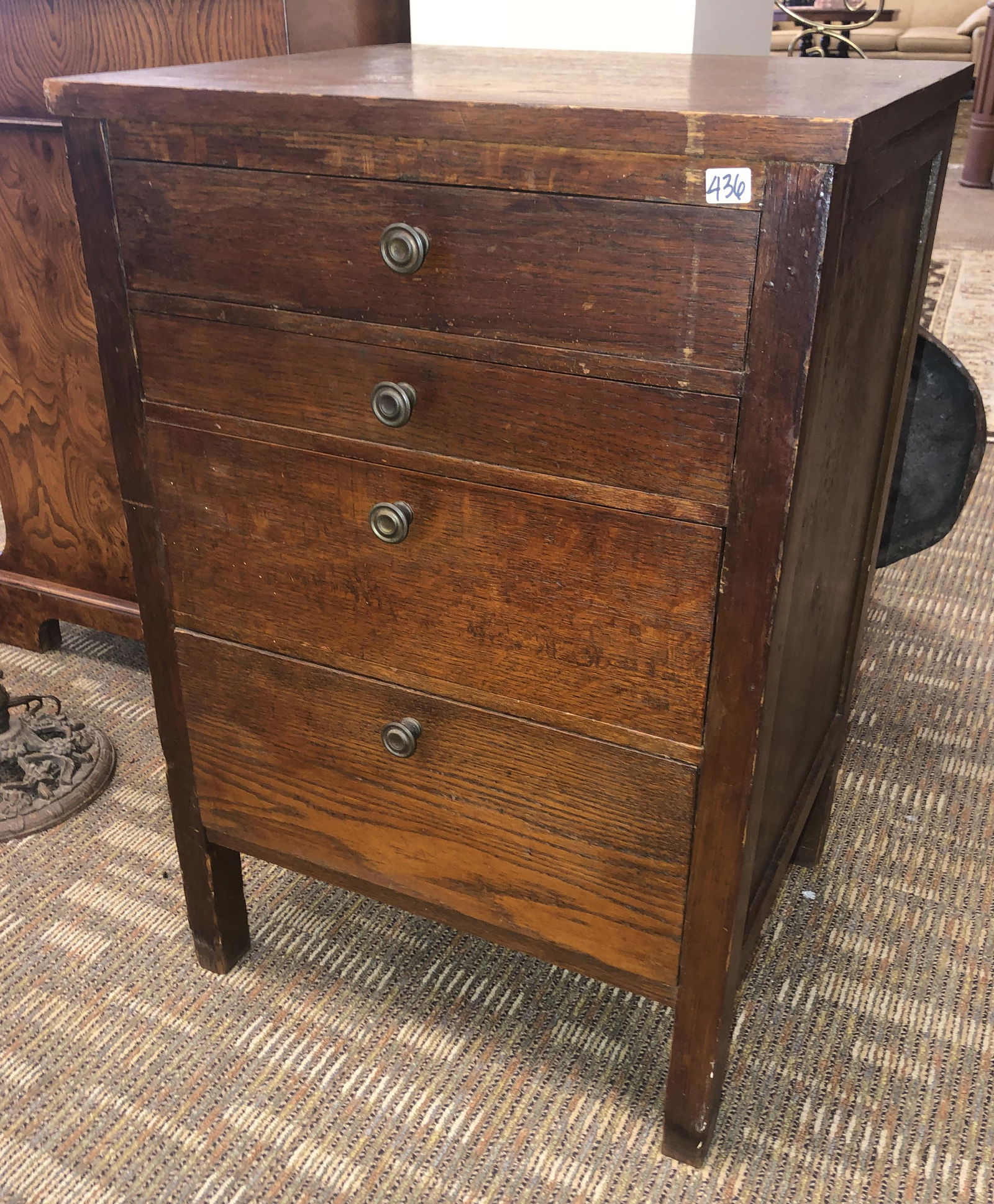 Oak Sewing Cabinet with Contents (1 of 8)