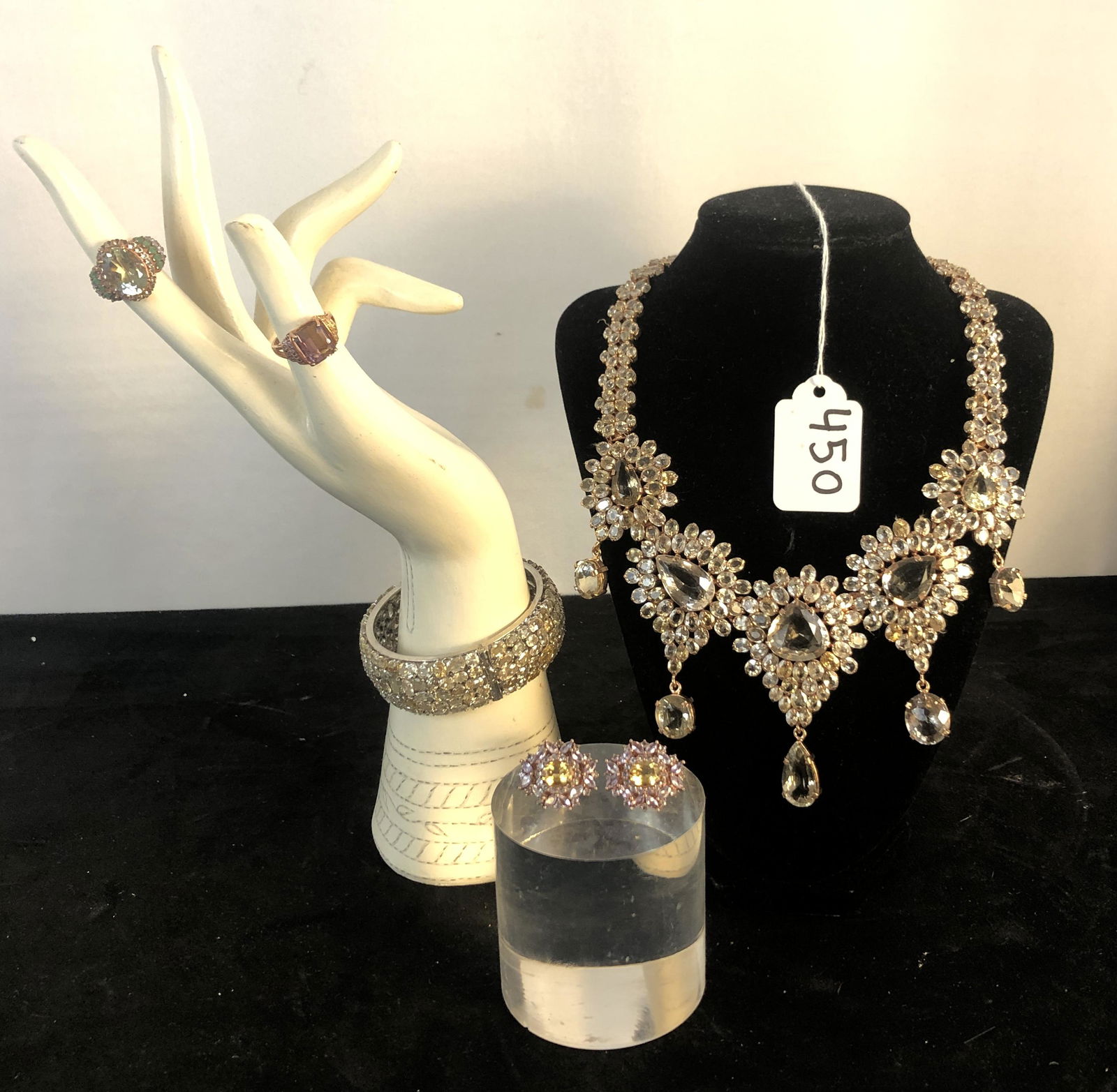 Sterling Necklace, Bracelet, Earrings and 2 Rings (1 of 7)