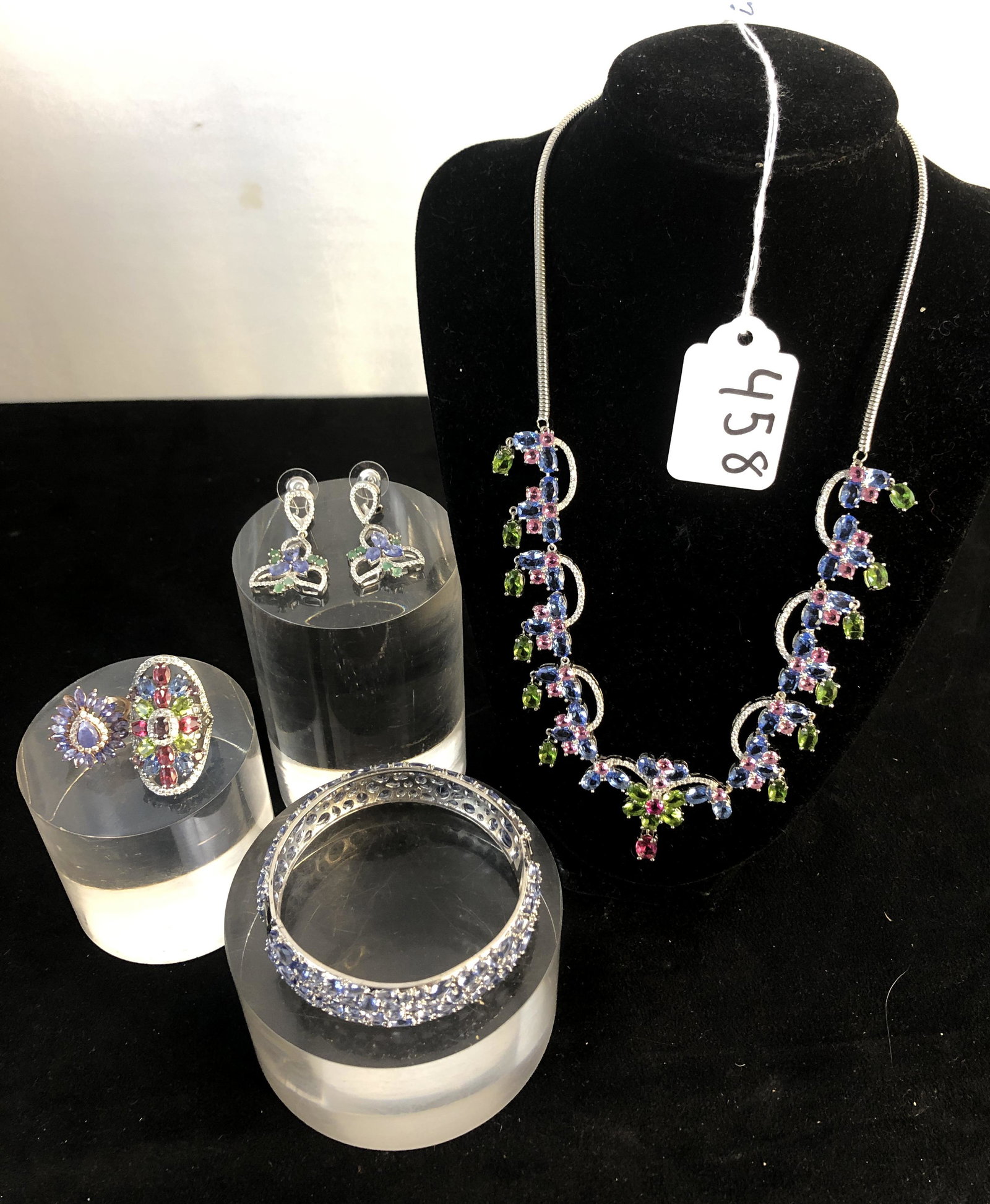 Lot of Sterling Necklace, Earrings, Bracelet and 2 Rings (1 of 6)