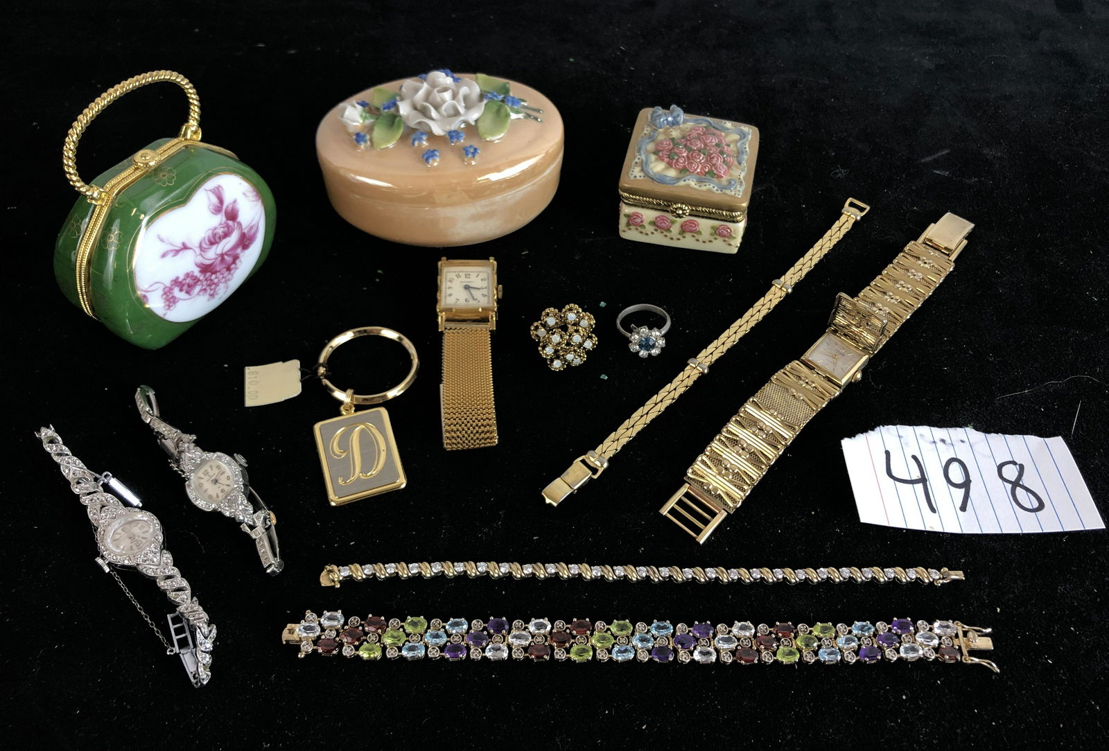 Dresser Boxes, Silver and Gold Plate Jewelry (1 of 5)