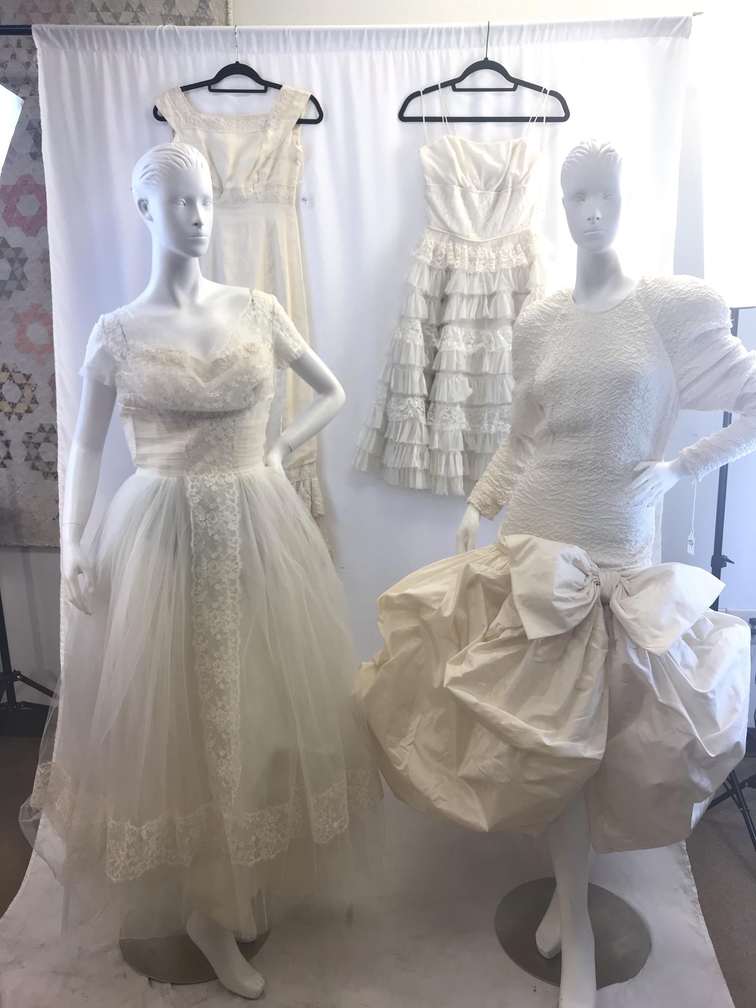 Four Vintage White Formal Dresses (1 of 19)