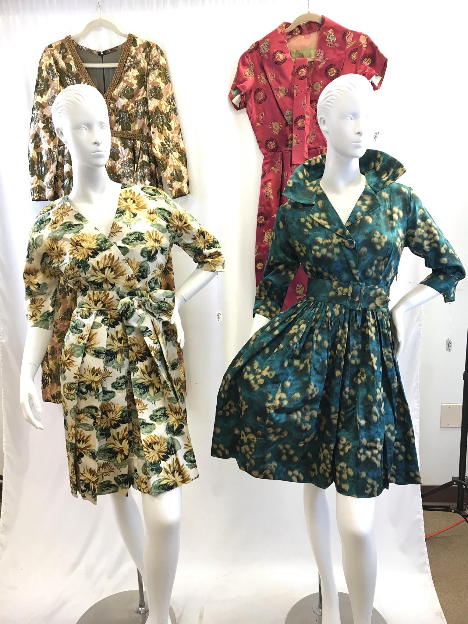 Group of Vintage Ladies Silk Dresses, More! (1 of 17)