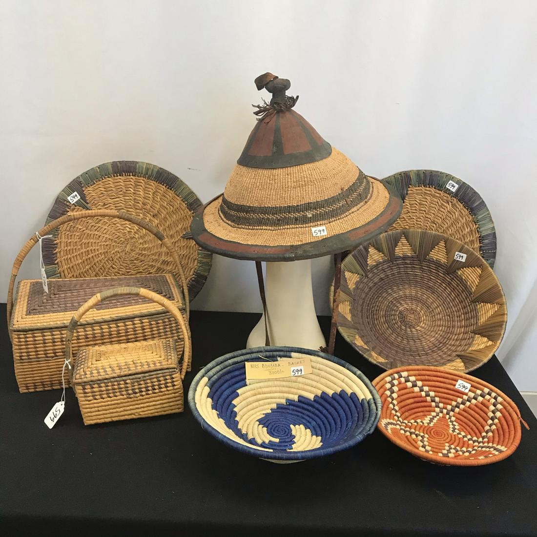 Wadabe Leather and Woven Hat, Baskets (1 of 9)