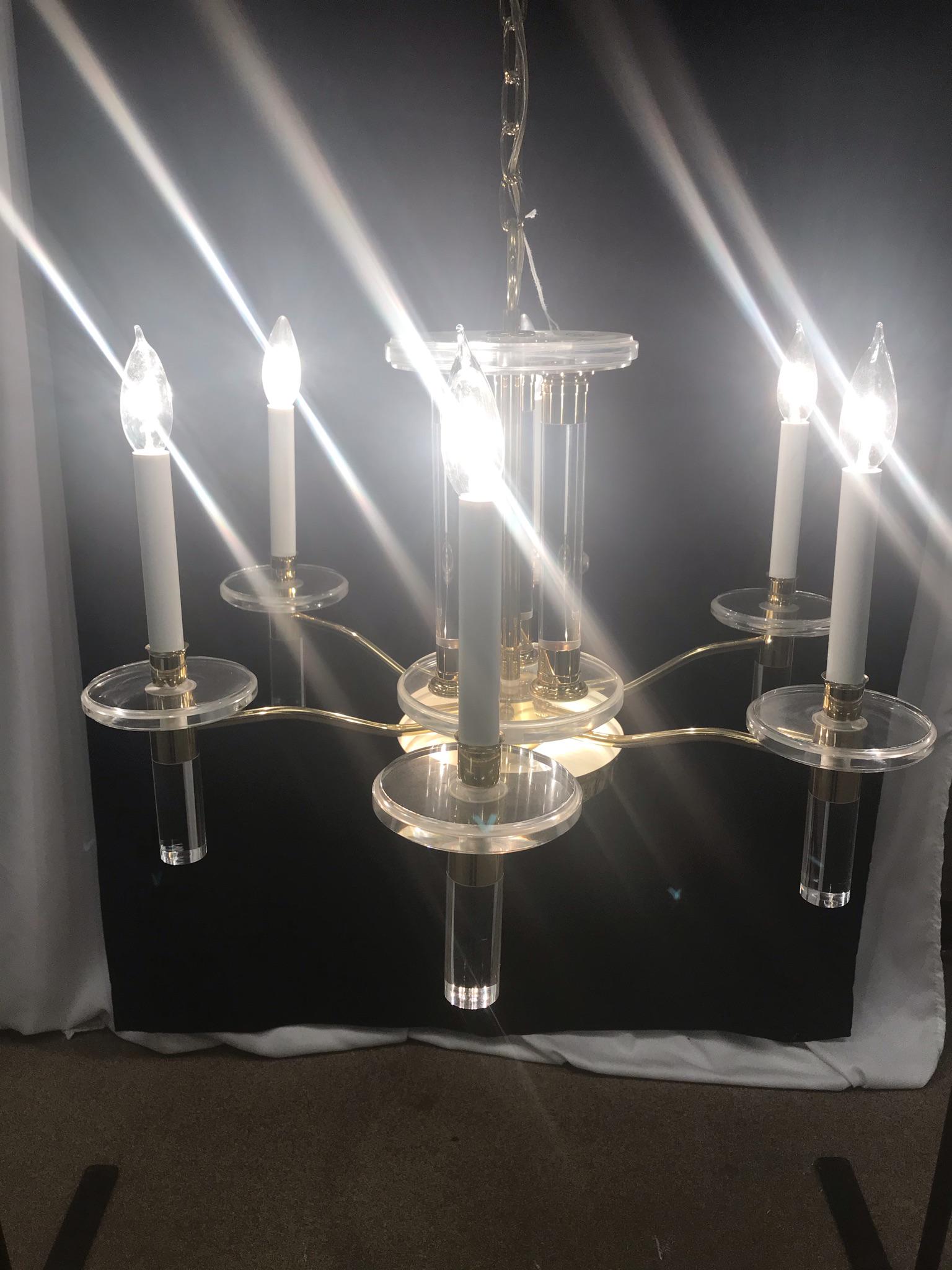 Charles Hollis Jones Lucite Chandelier (1 of 10)