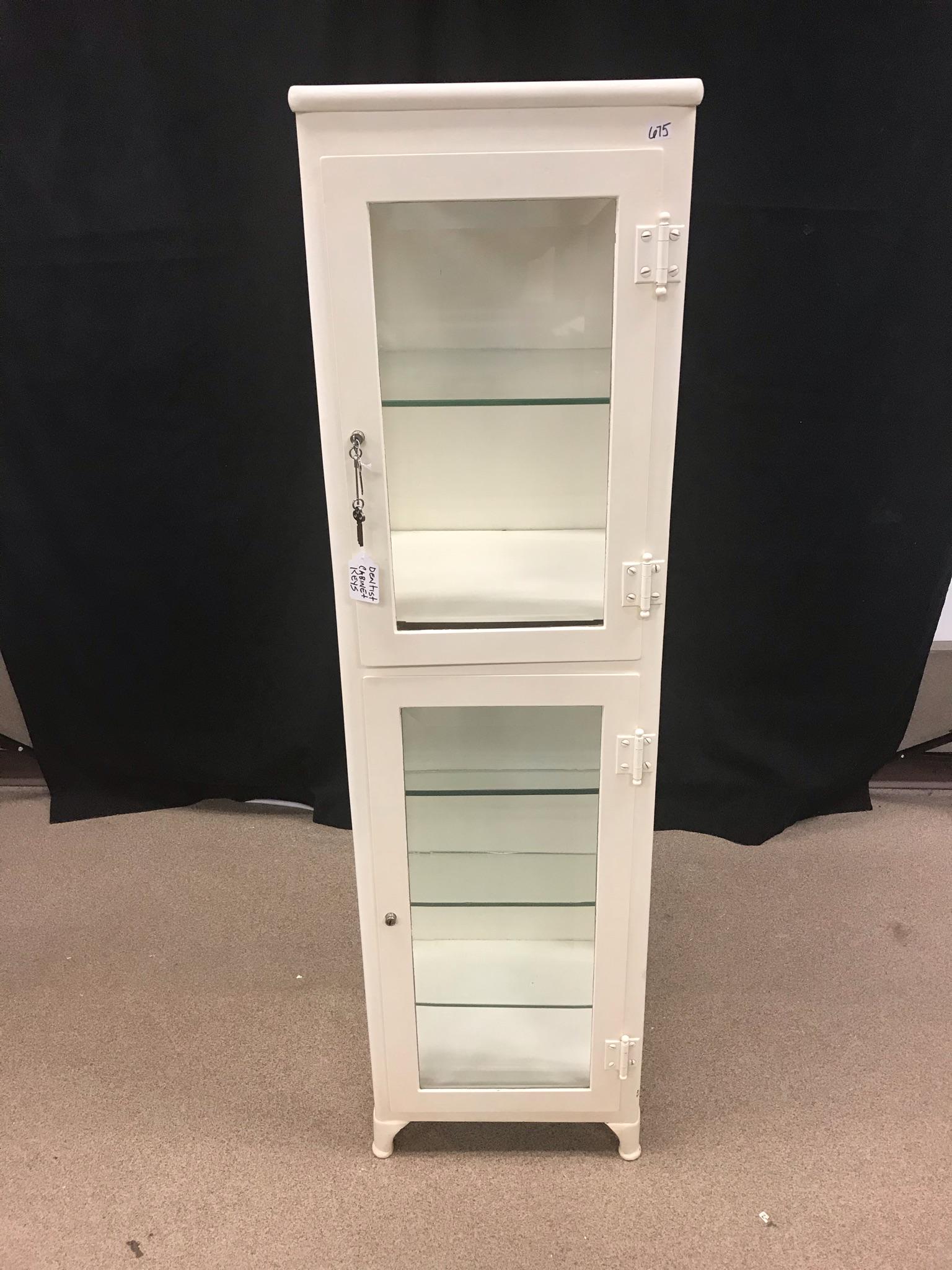 40's Metal/Glass Lightup 2 Door Cabinet (1 of 7)