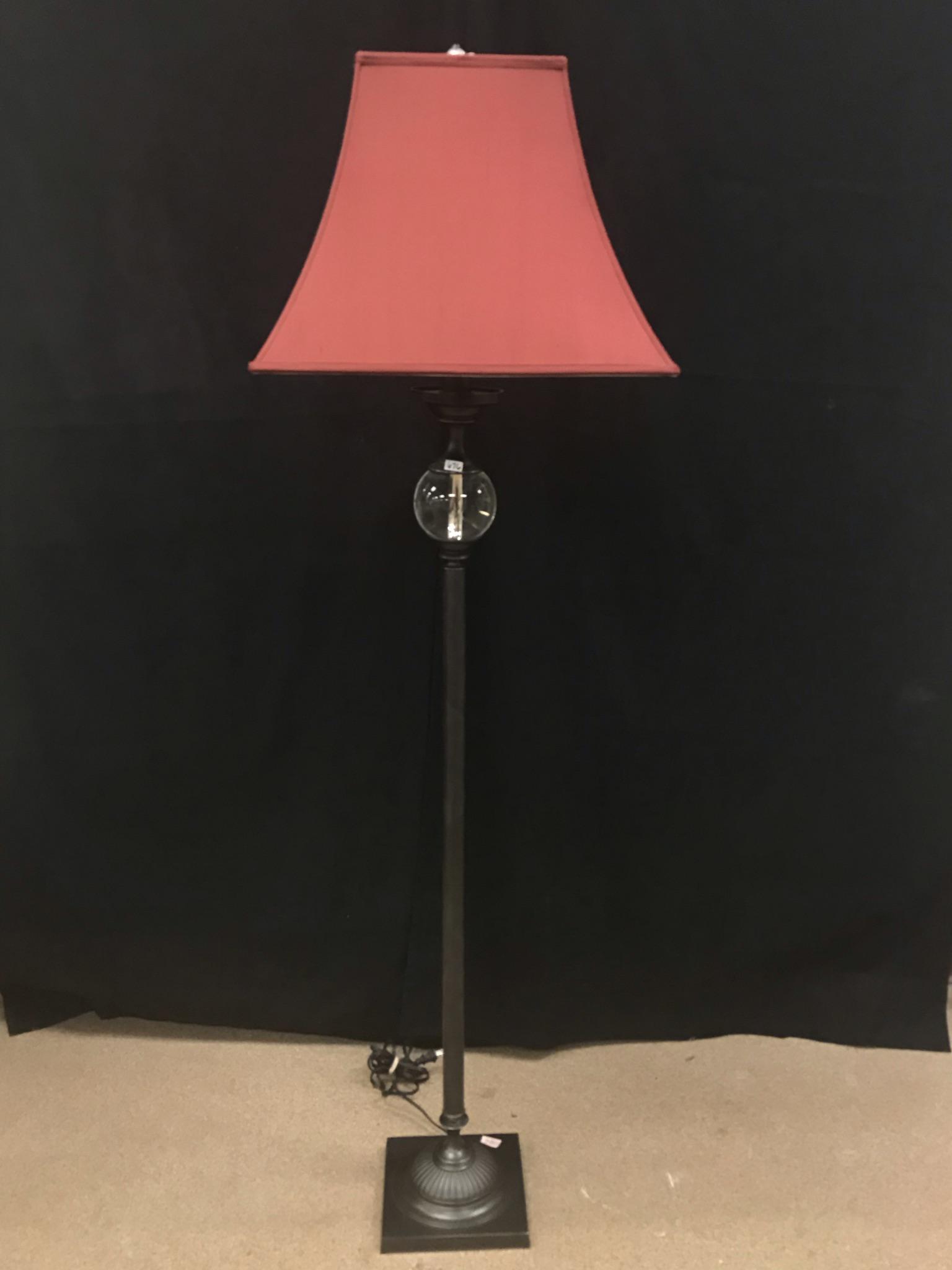 Ebonized Bronze and Crystal Floor Lamp (1 of 6)