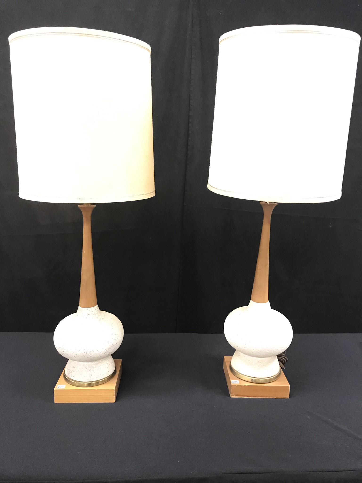 MCM Wood and Ceramic Lamps (1 of 9)
