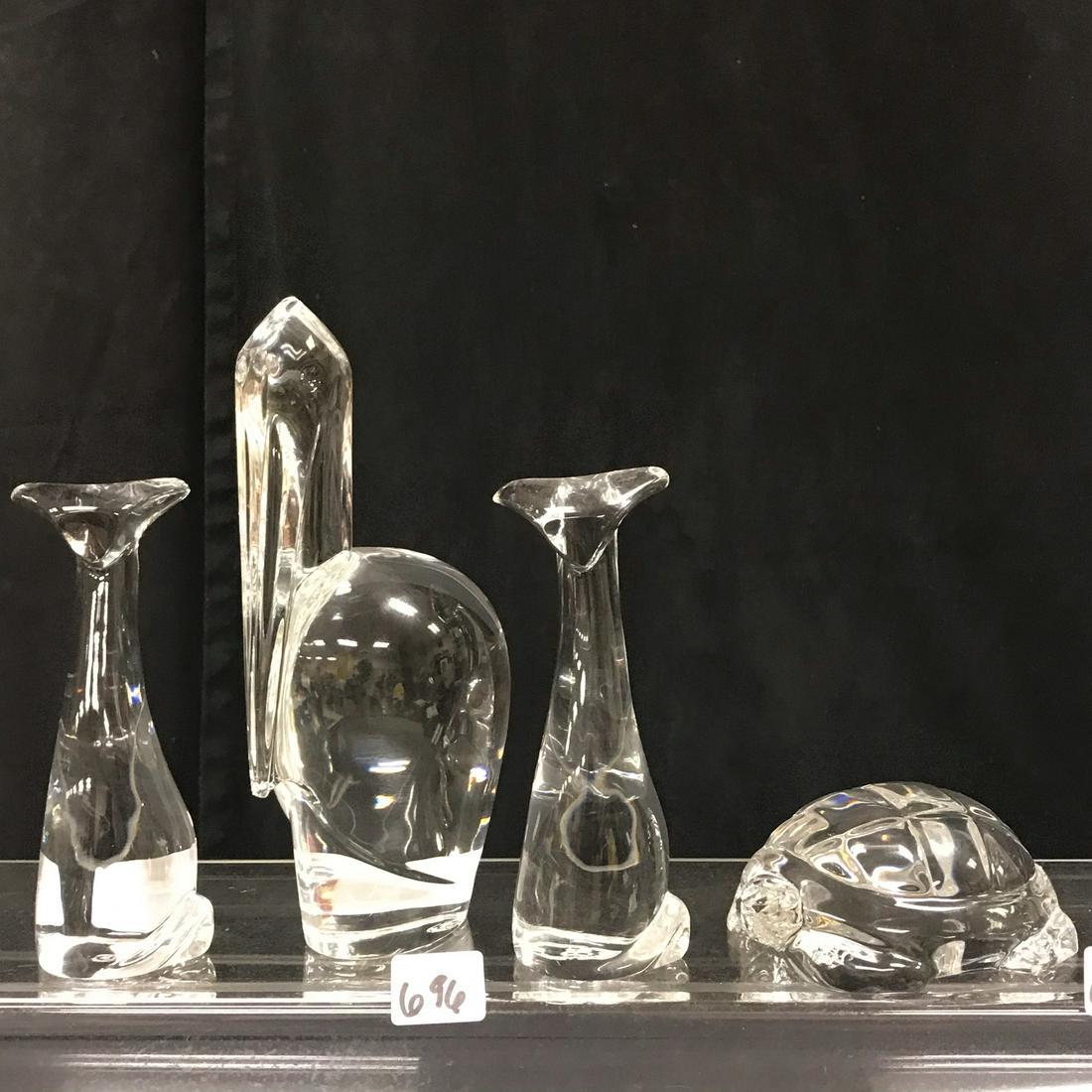 4 Baccarat Art Glass Animal Figurines (1 of 10)