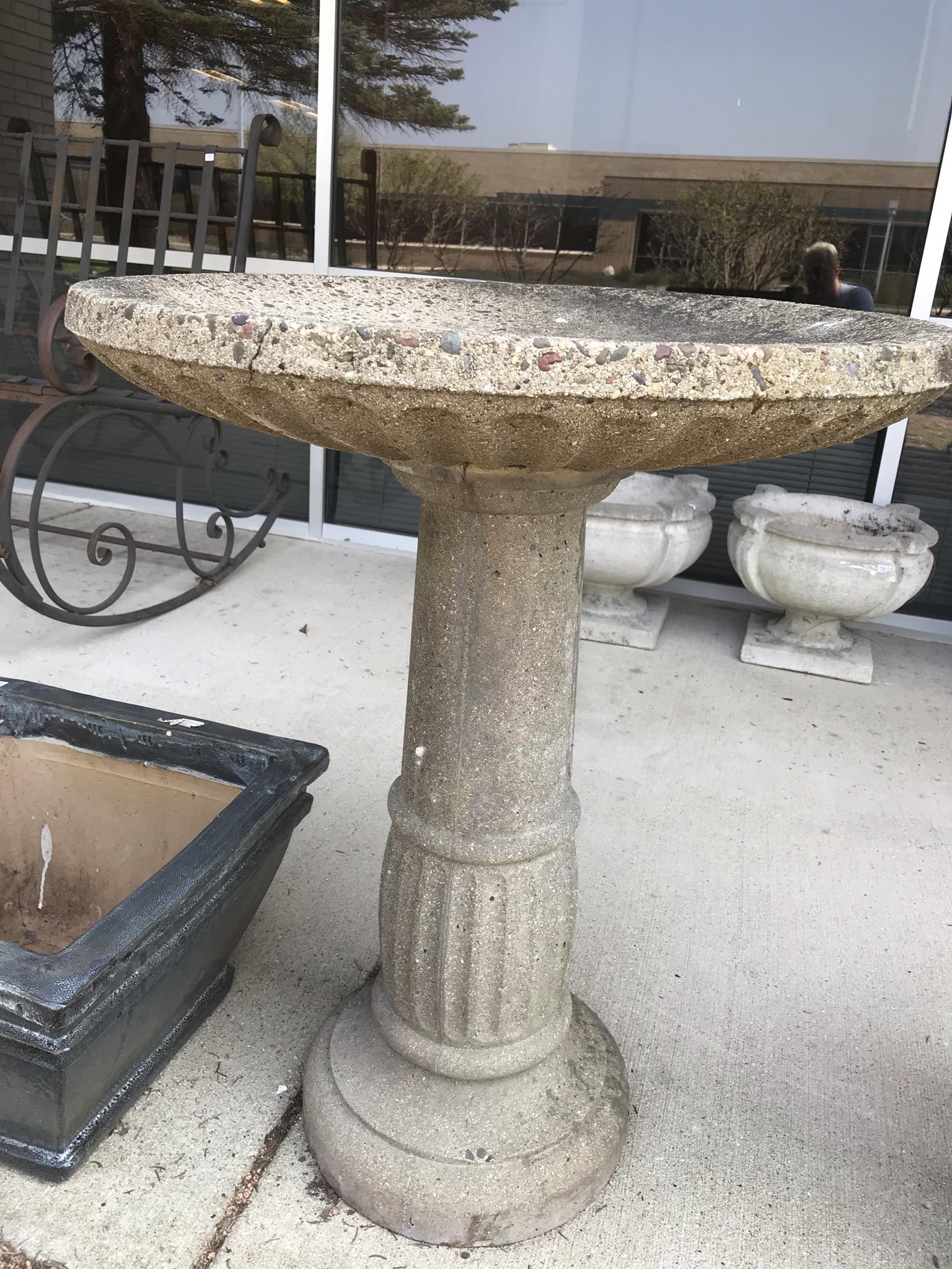 Large Concrete Bird Bath (1 of 6)