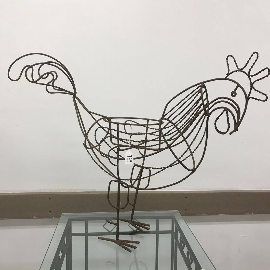 Large Wire MCM Rooster Plant Holder (1 of 4)