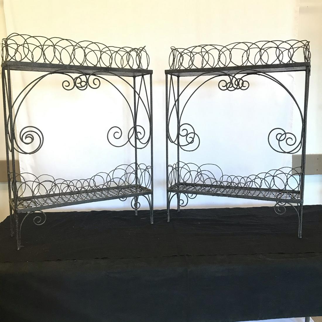 Victorian Pair of Metal Flower Pot Stands (1 of 6)