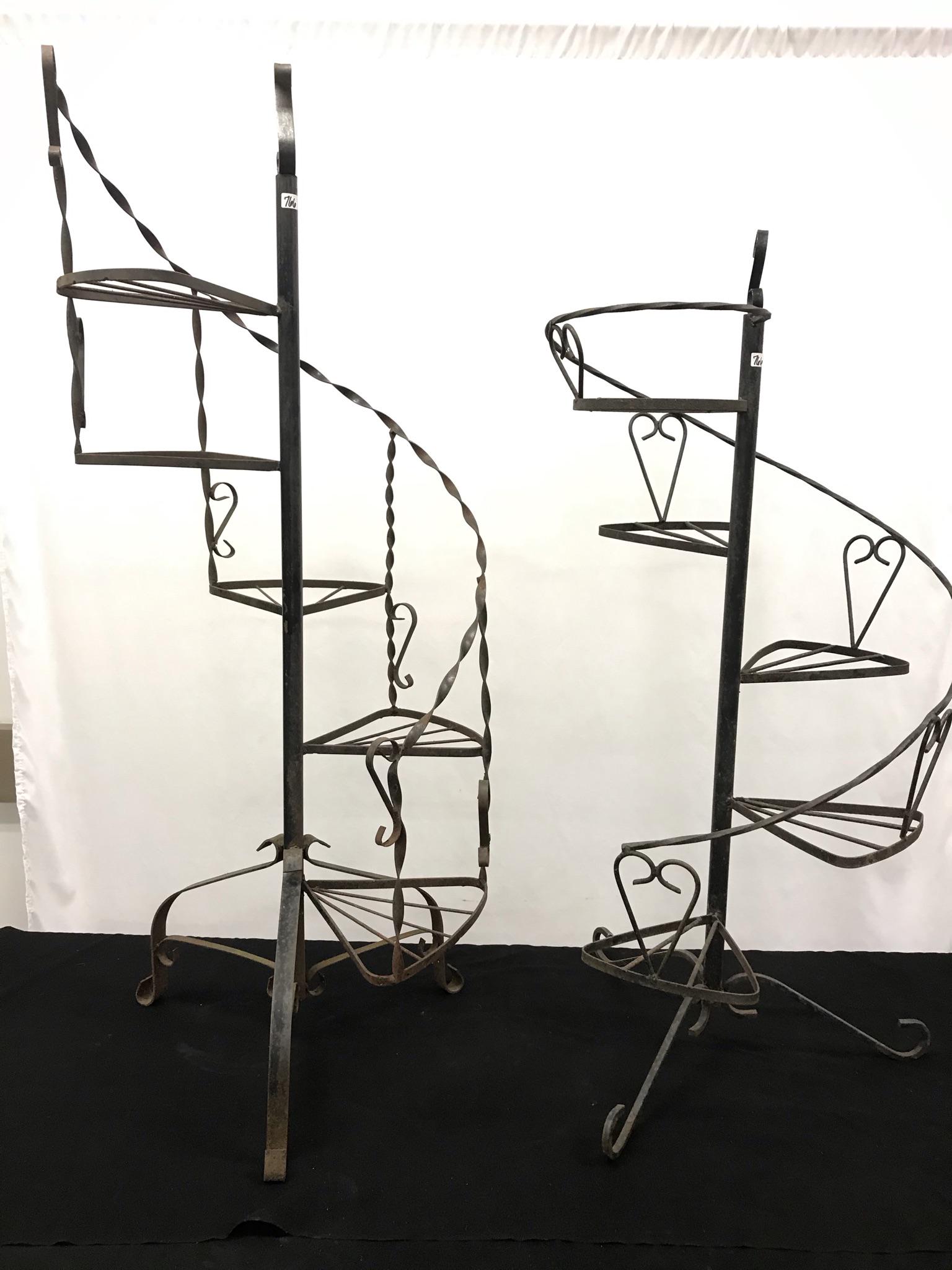 2 Spiral iron plant Stepped Plant Stands (1 of 2)