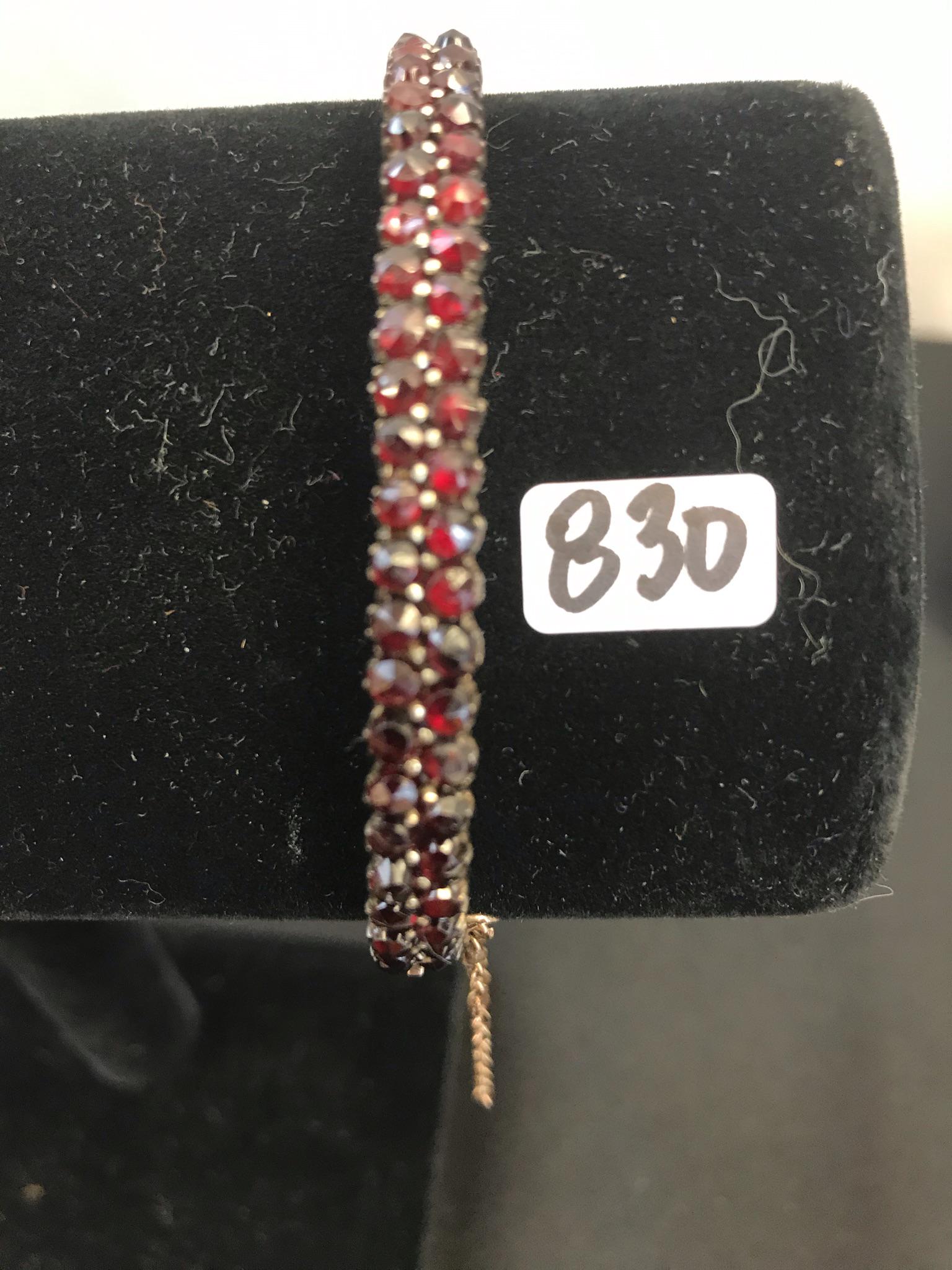 Victorian Rosecut Garnet Bracelet (1 of 6)