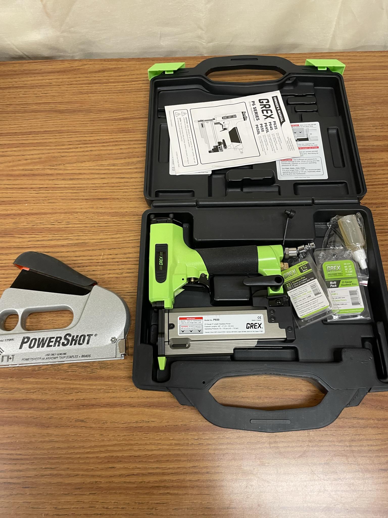 Grex Pneumatic Pin Nailer with Stapler (1 of 4)