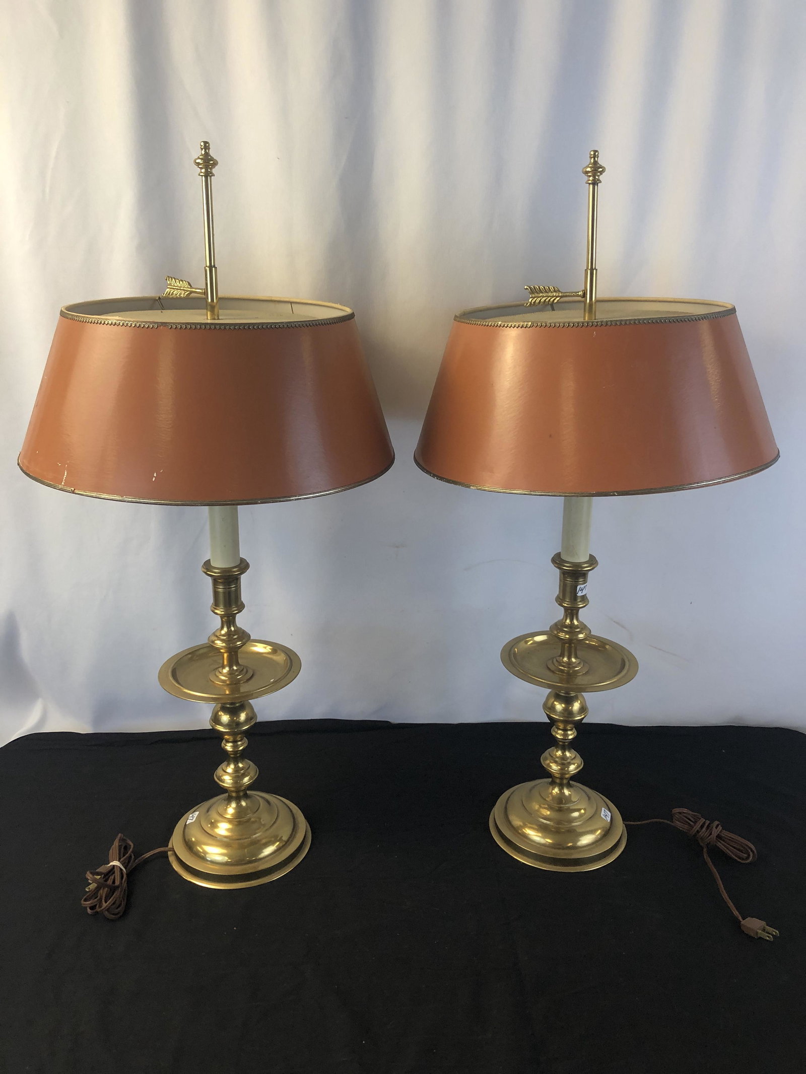 1940's Pair of 2 Light Candlestick Lamps (1 of 5)