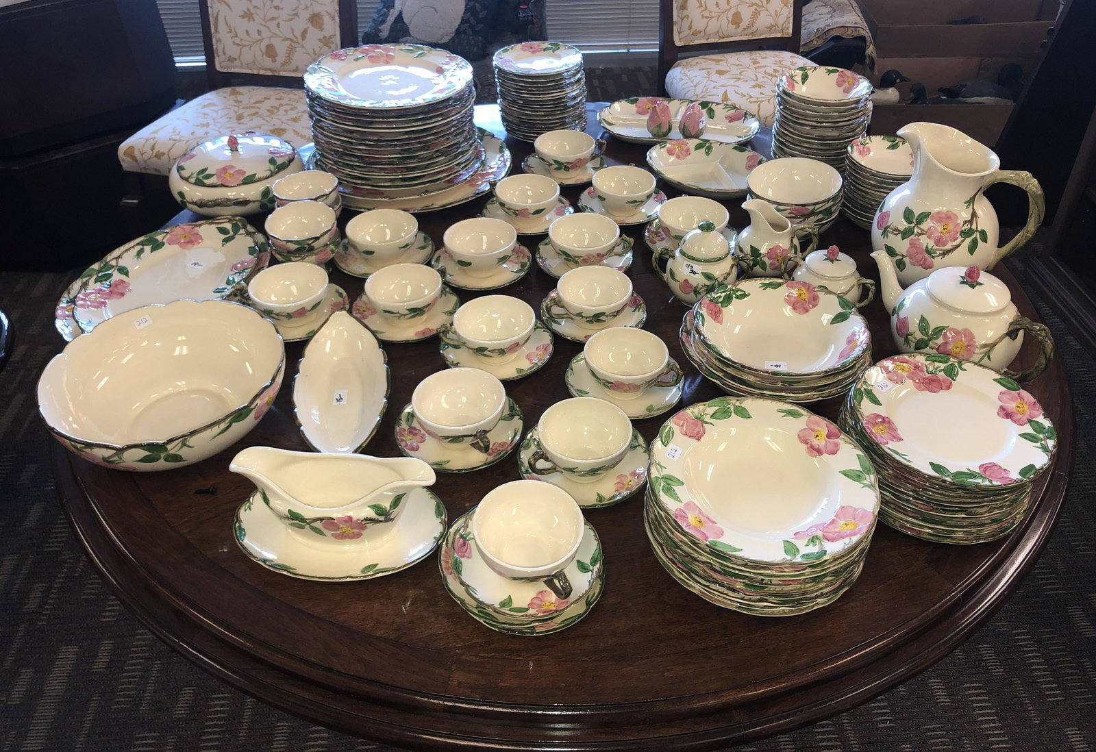 Large Set of Franciscan Ware Desert Rose (1 of 8)