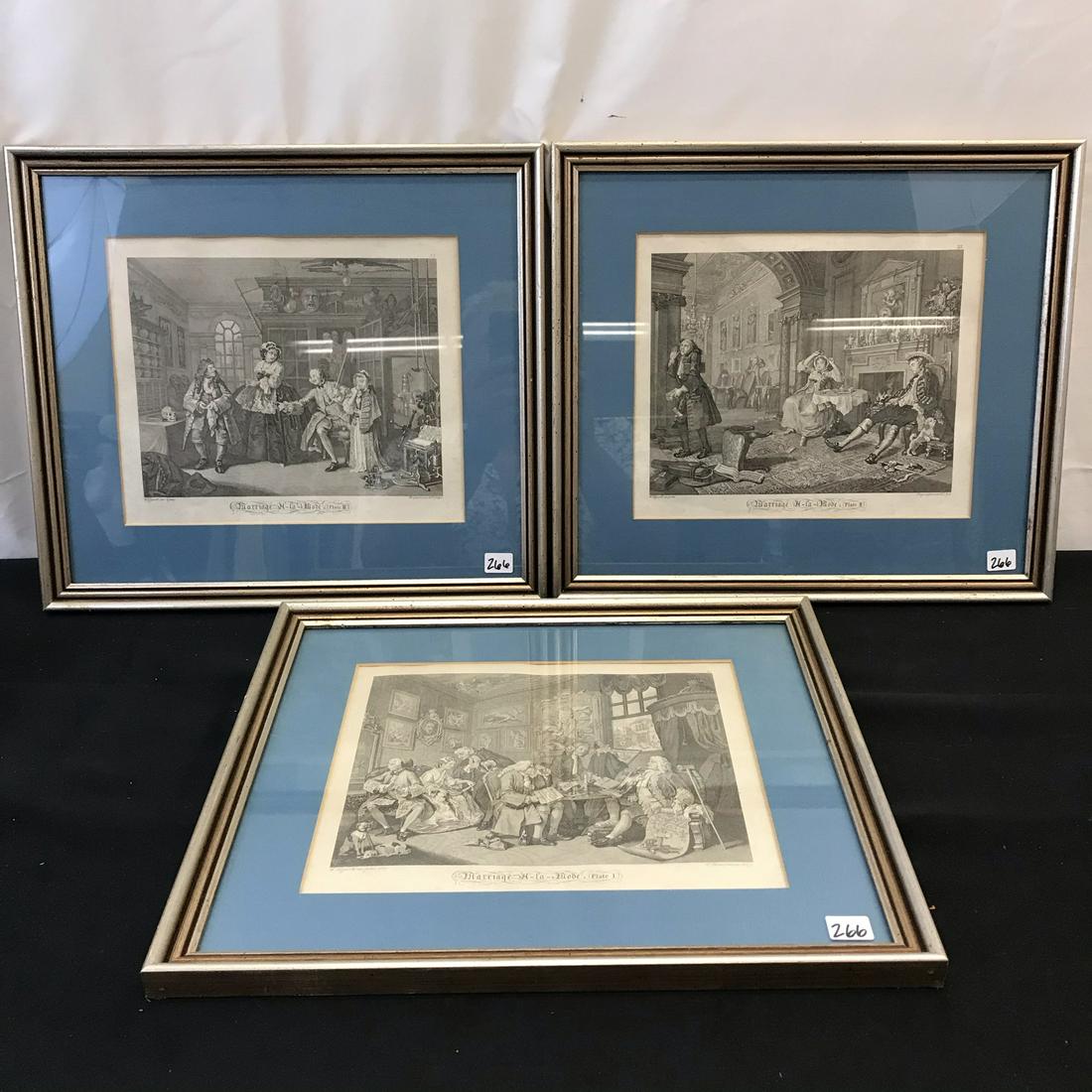 Three 1745 William Hogarth Prints (1 of 10)