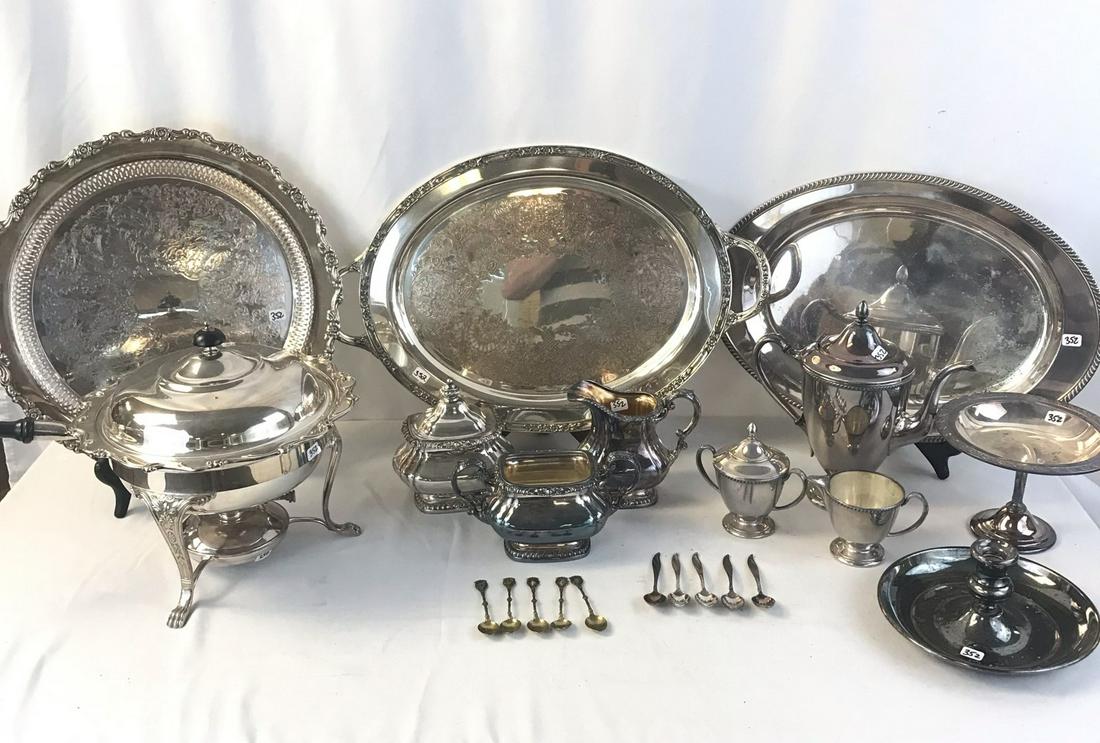 Silver Plate Tea and Table Set (1 of 9)