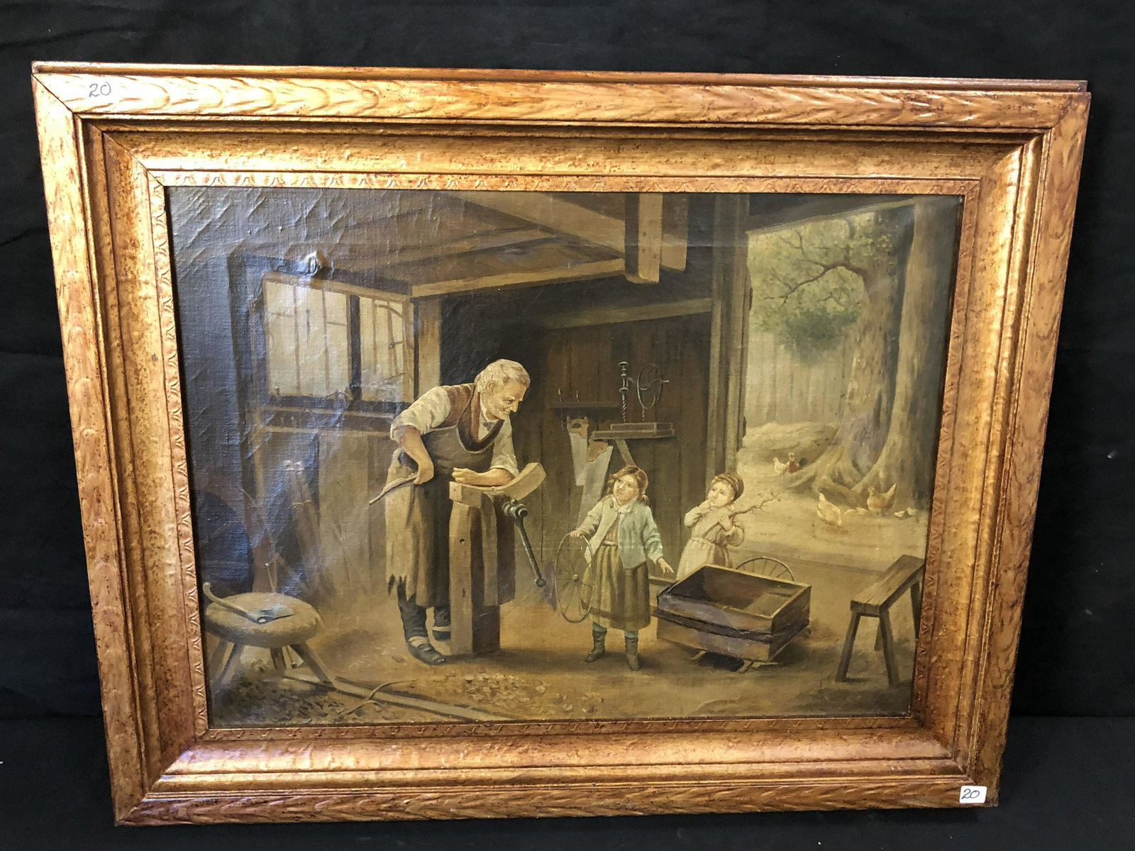 Victorian Painting of Woodworker (1 of 6)