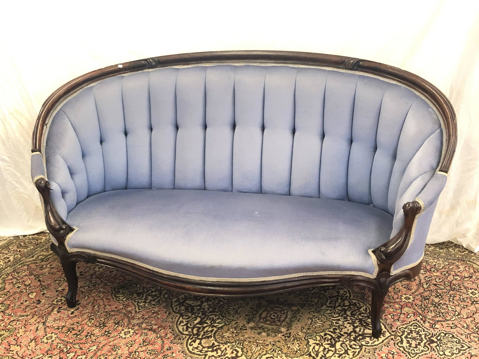 Victorian Finger Carved Sofa (1 of 7)