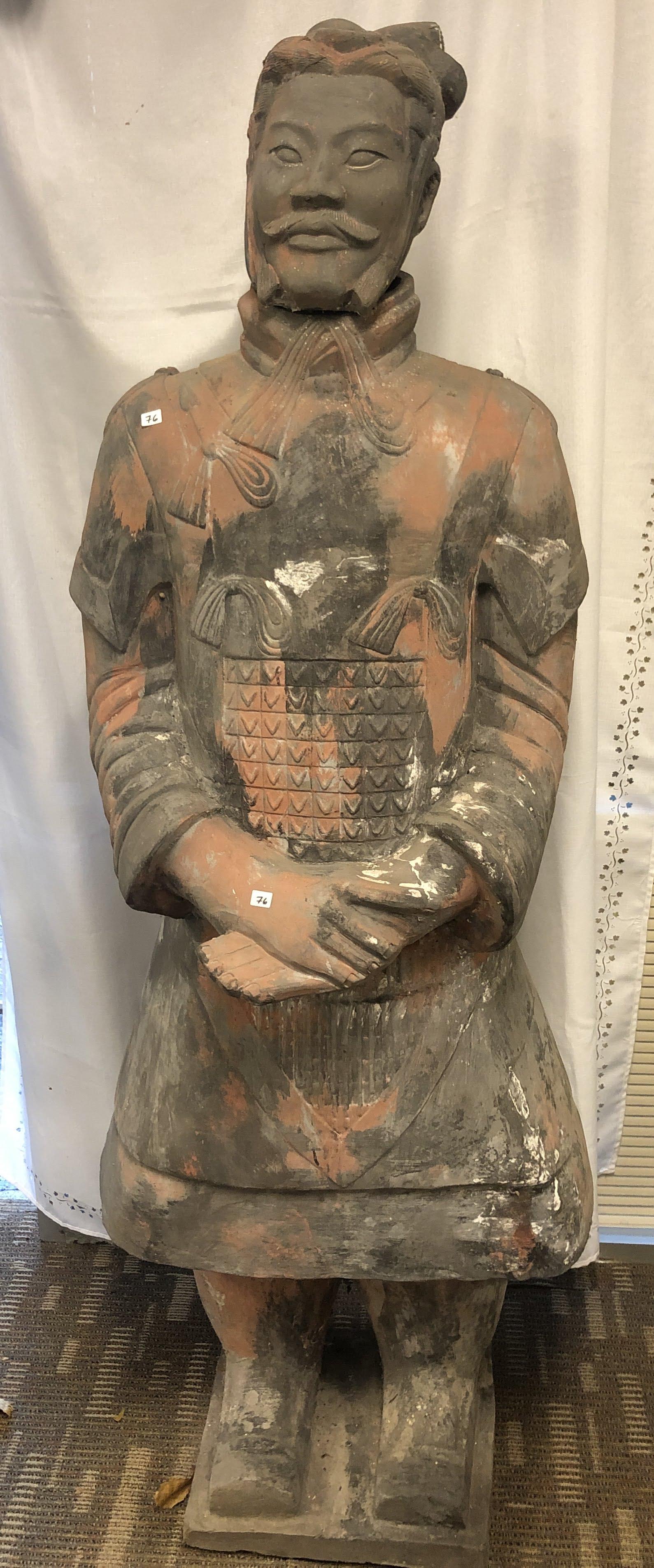 Terra Cotta Life Sized Standing Warrior (1 of 11)