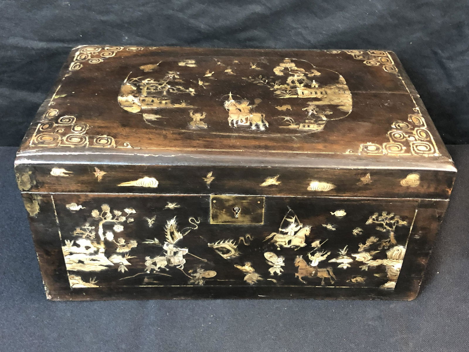 Early Mother of Pearl Inlaid Oriental Box (1 of 6)