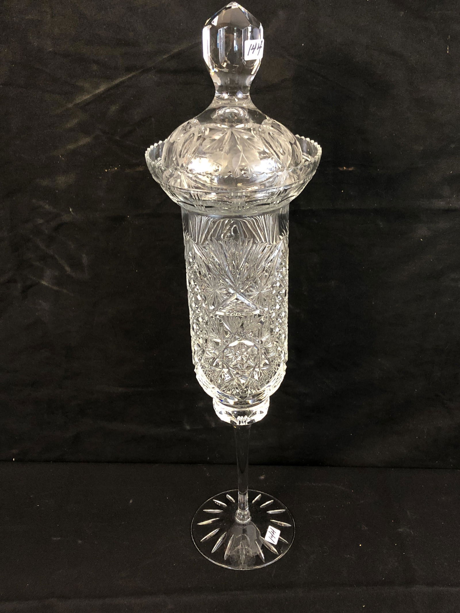 Stemmed Cut Crystal Urn of Important Size (1 of 4)
