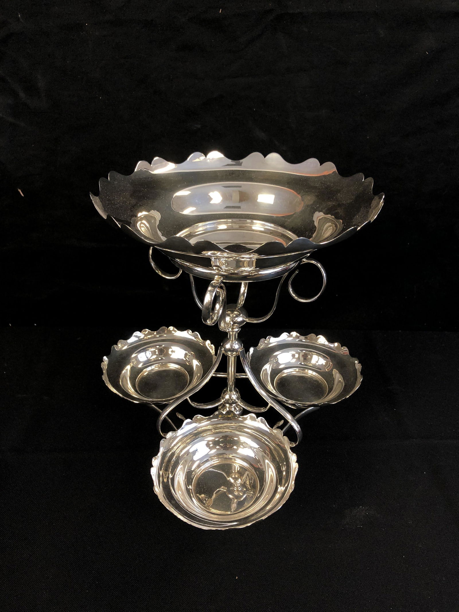 Turn of the Century Silver Plate Condiment Server (1 of 8)