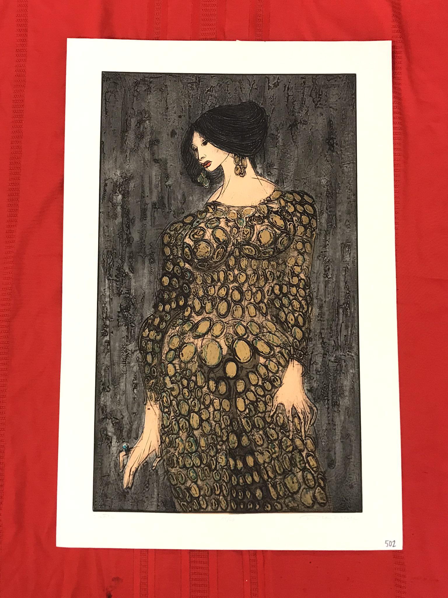 Dean Meeker 1960's Serigraph-Esther (1 of 8)