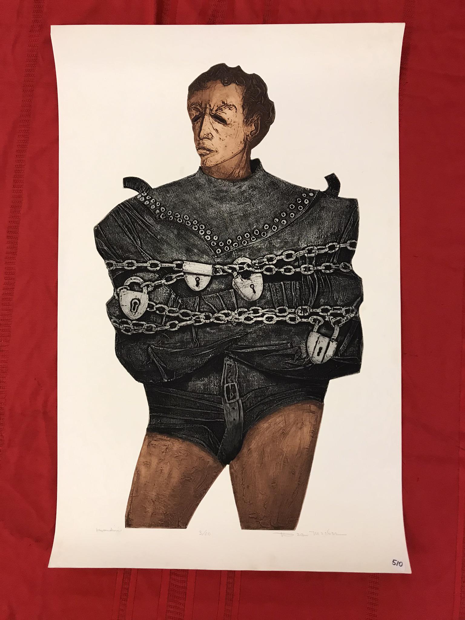 Dean Meeker 1960's Serigraph-Houdini (1 of 5)