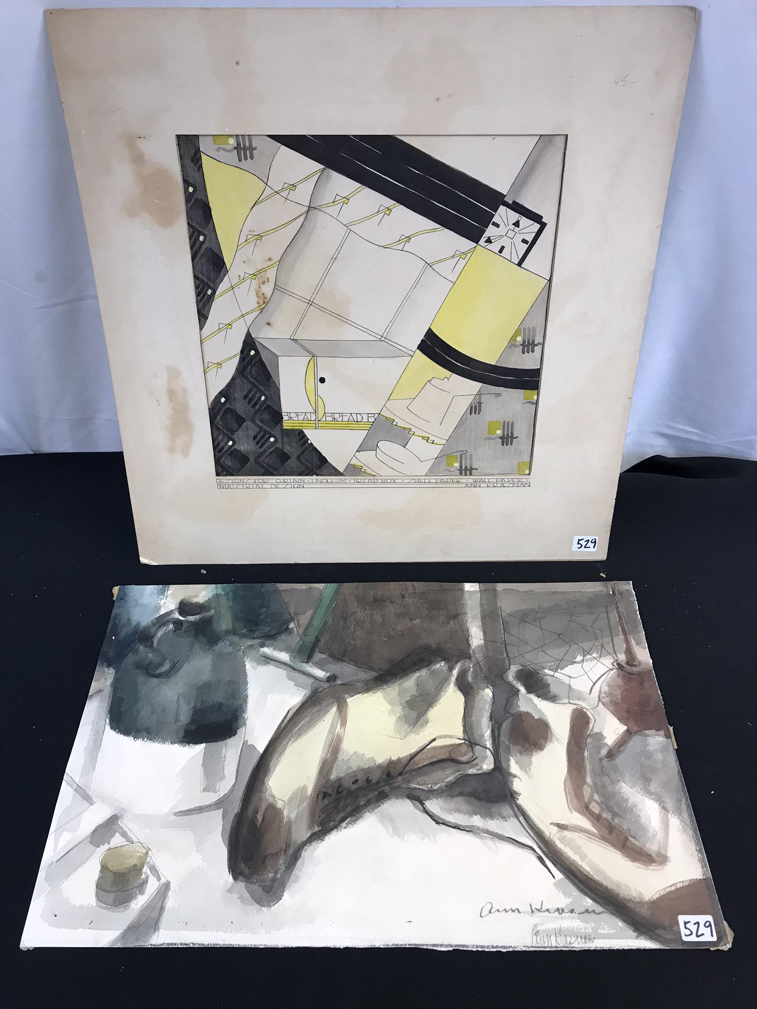 2 Ann Krasnan WPA -FAP Watercolor Works on Paper (1 of 7)