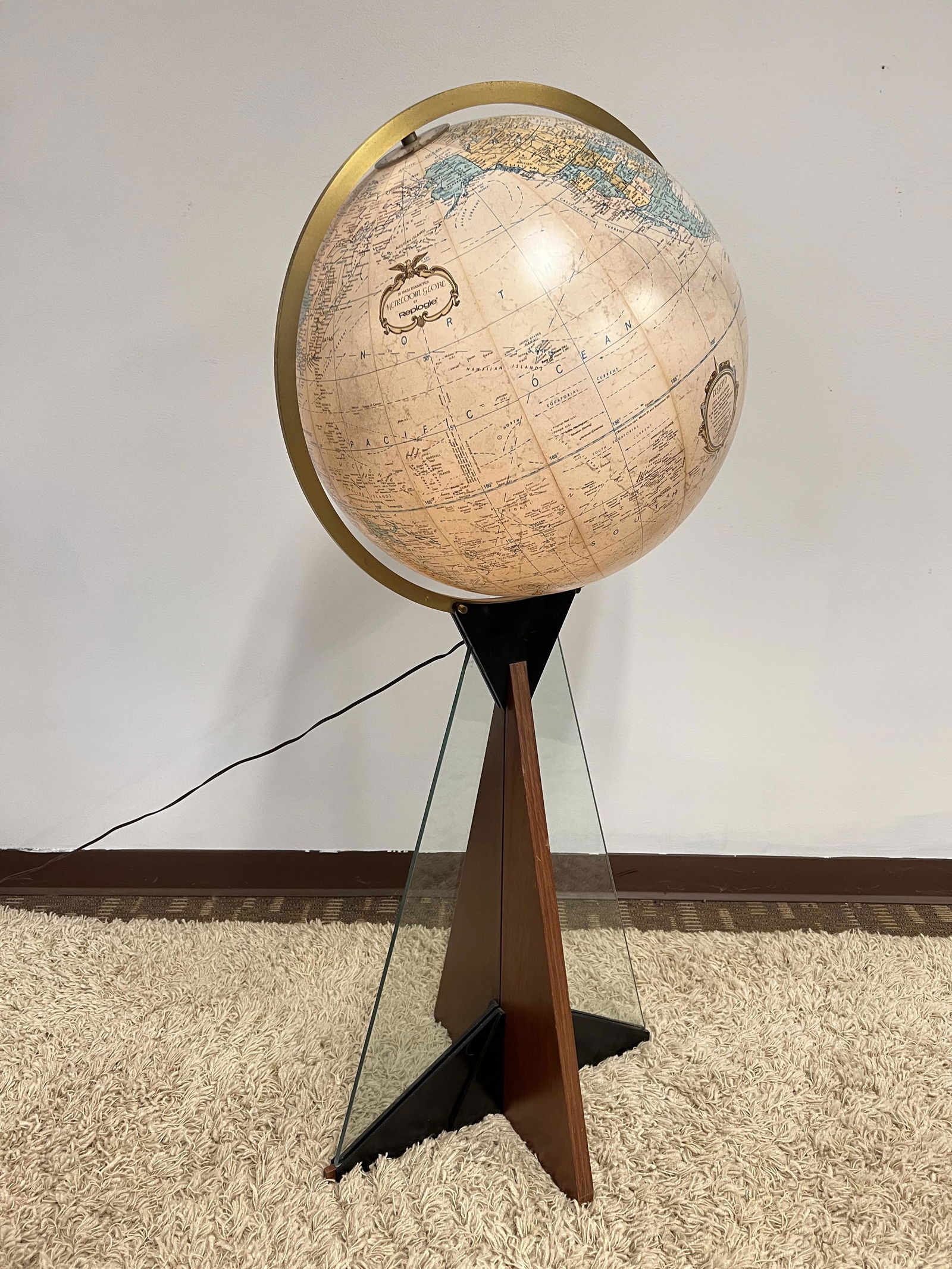 Modernist Light Up Standing Globe by Replogle (1 of 5)