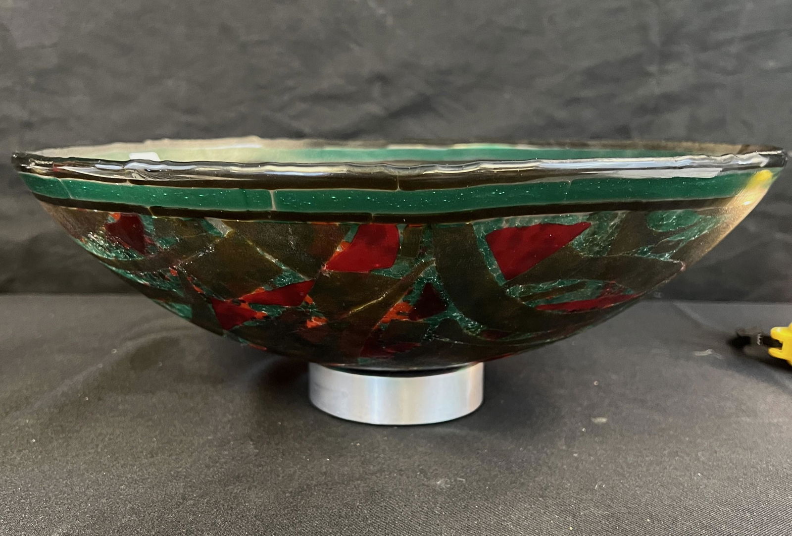Large Modernist Art Glass Mosaic Bowl (1 of 5)