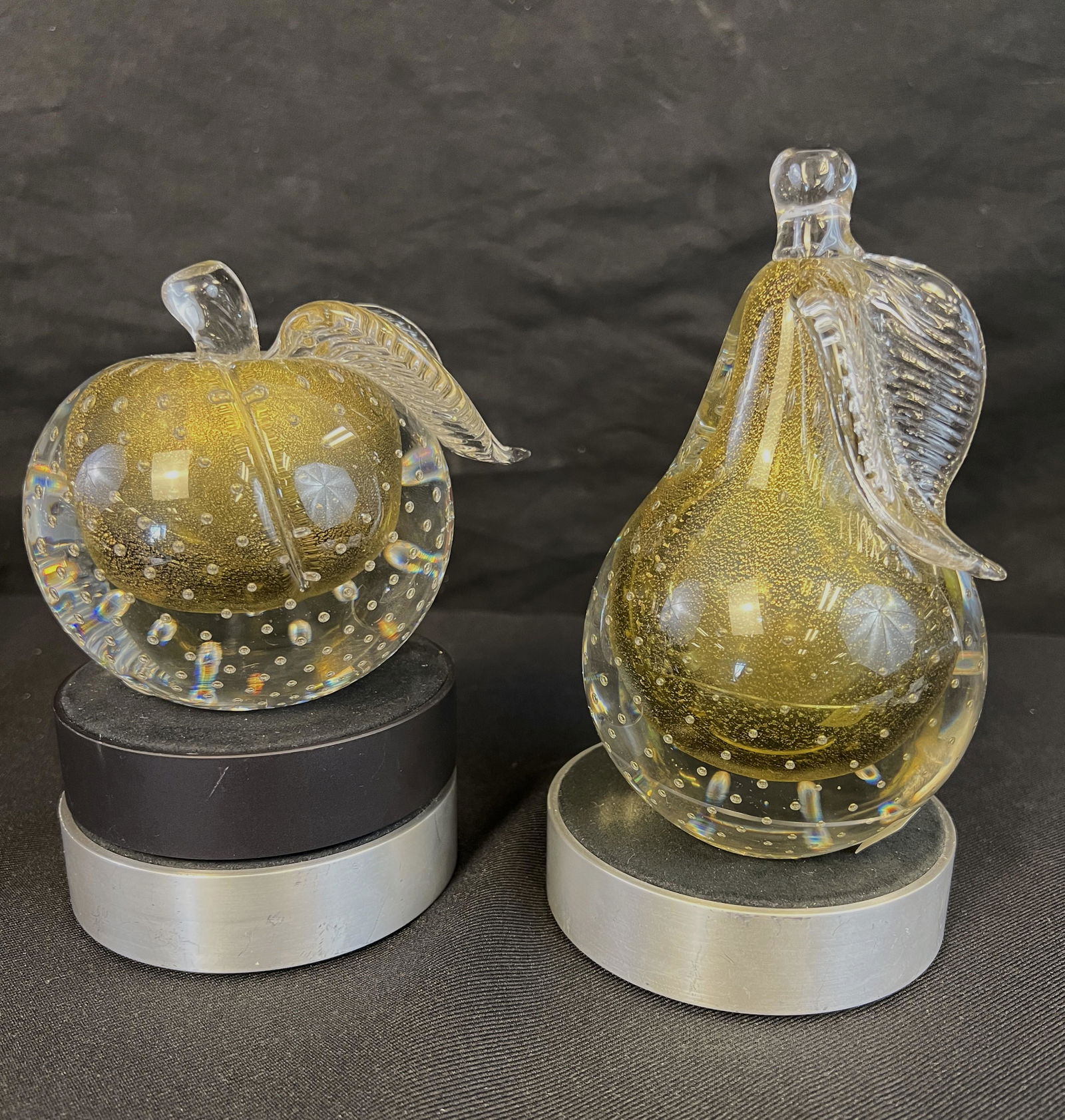 MCM Barbini Murano Art Glass Pear and Apple (1 of 9)