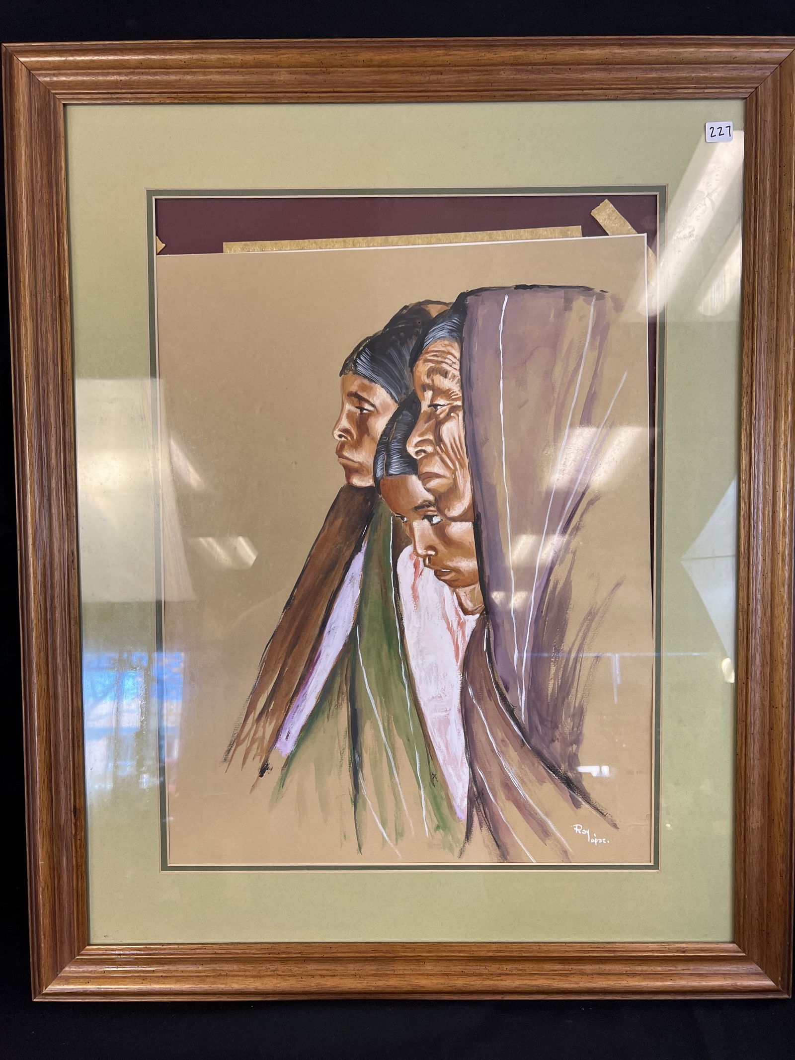 Roy Lopez Painting of 3 Native American Women (1 of 5)