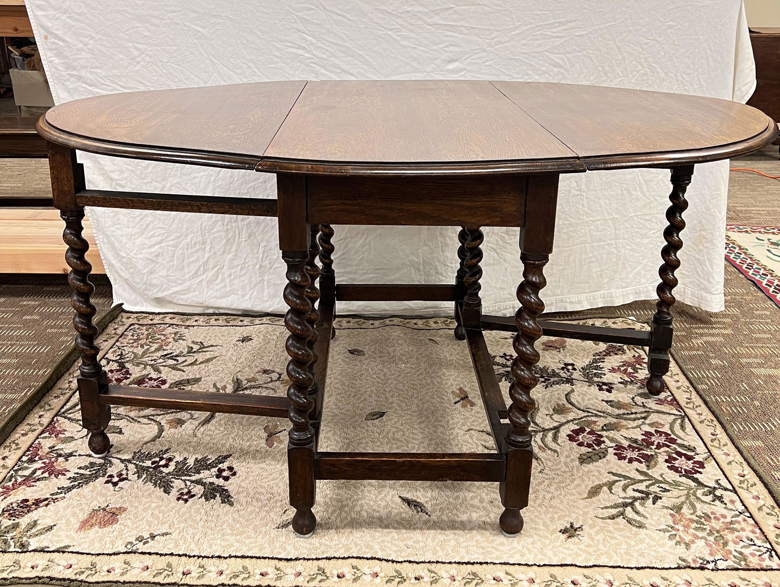 1800's Barley Twist Gate Leg Table (1 of 8)