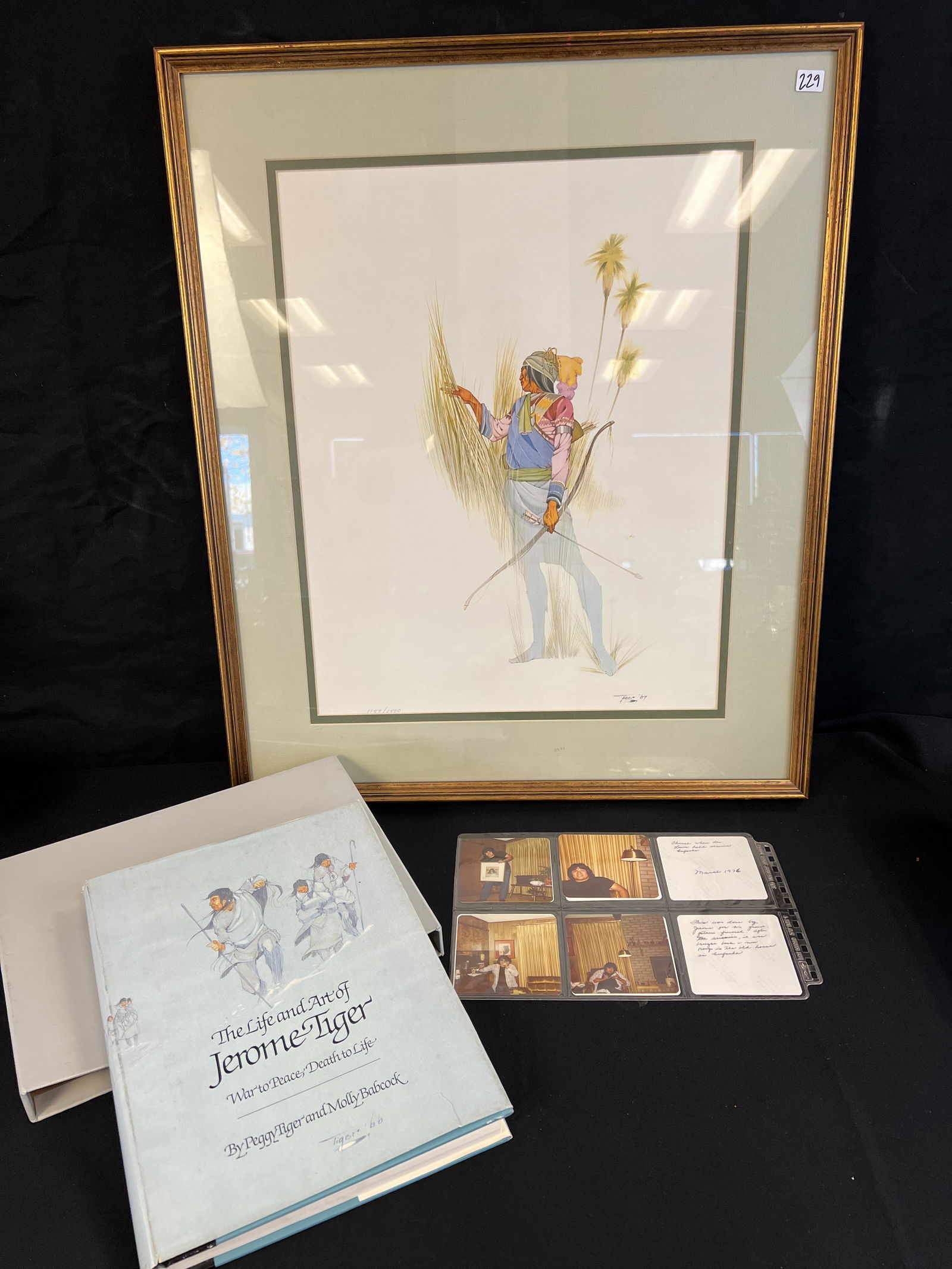 Jerome Tiger Signed Lithograph of Native American Hunter (1 of 14)