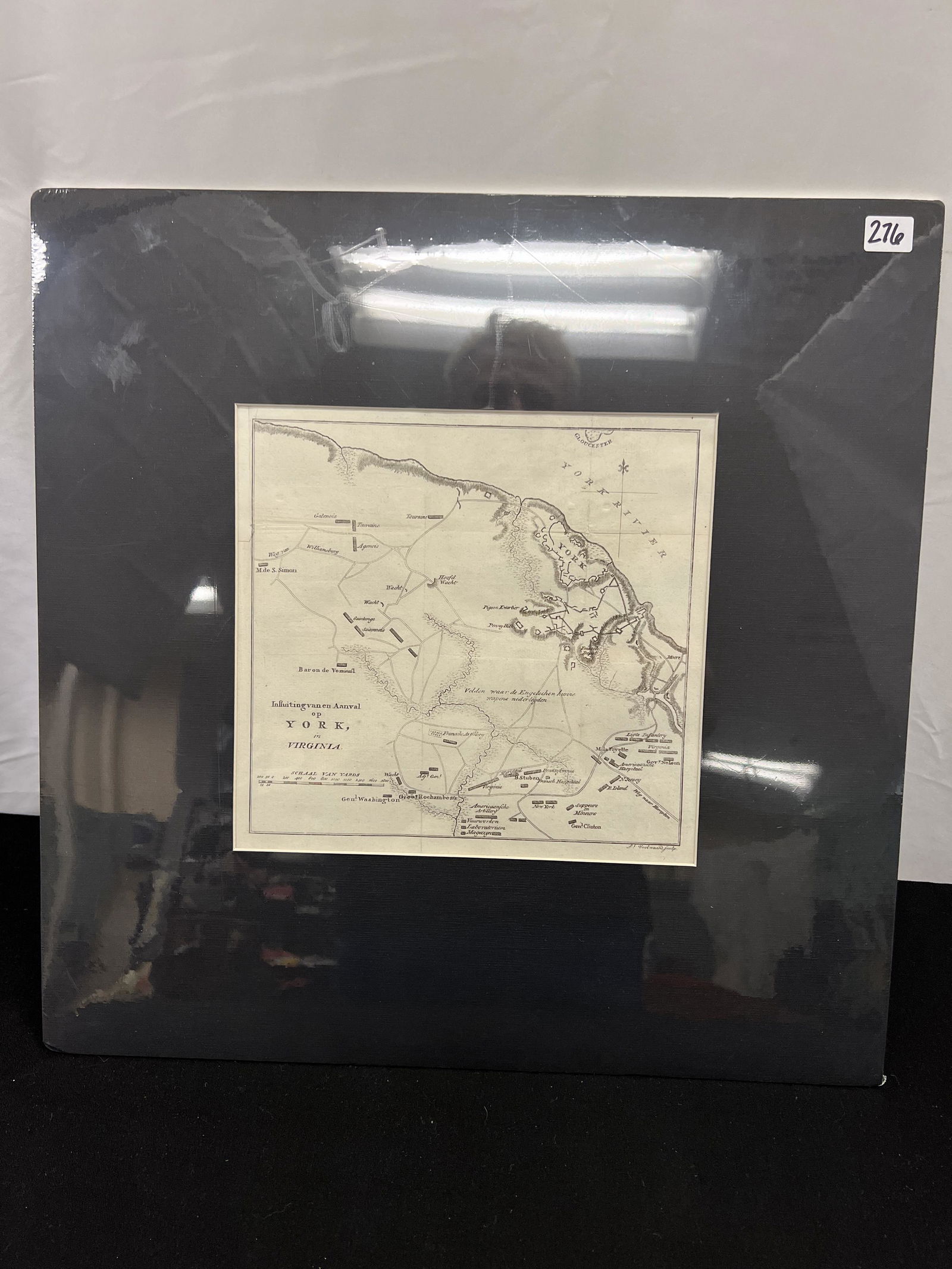 1700's Dutch Map of Battle of Yorktown (1 of 7)