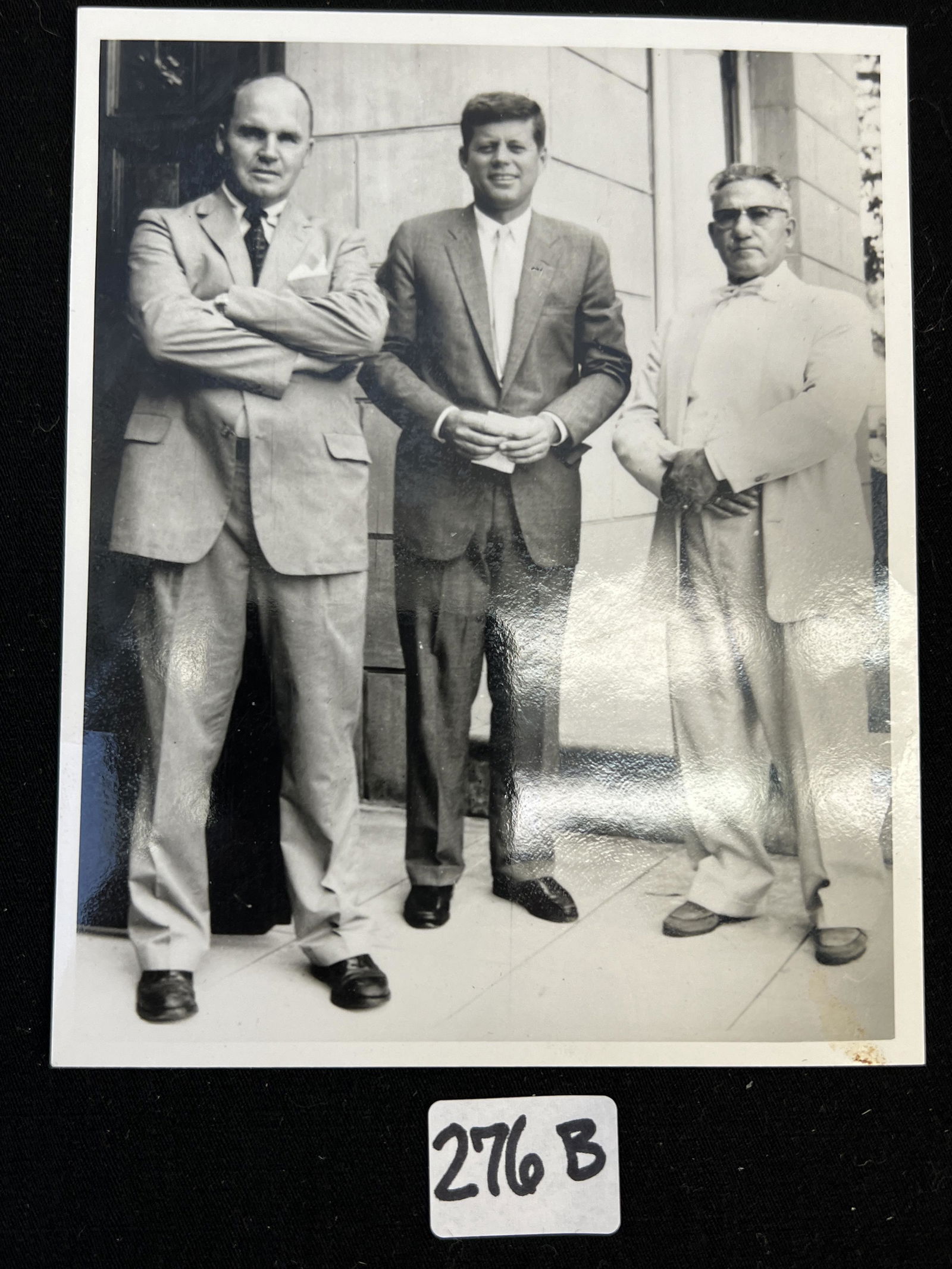 John F Kennedy Campaign Photograph C 1960: This 1960 photograph of John F Kennedy was taken as he was campaigning in Wisconsin and comes with a letter that documents the occurence,