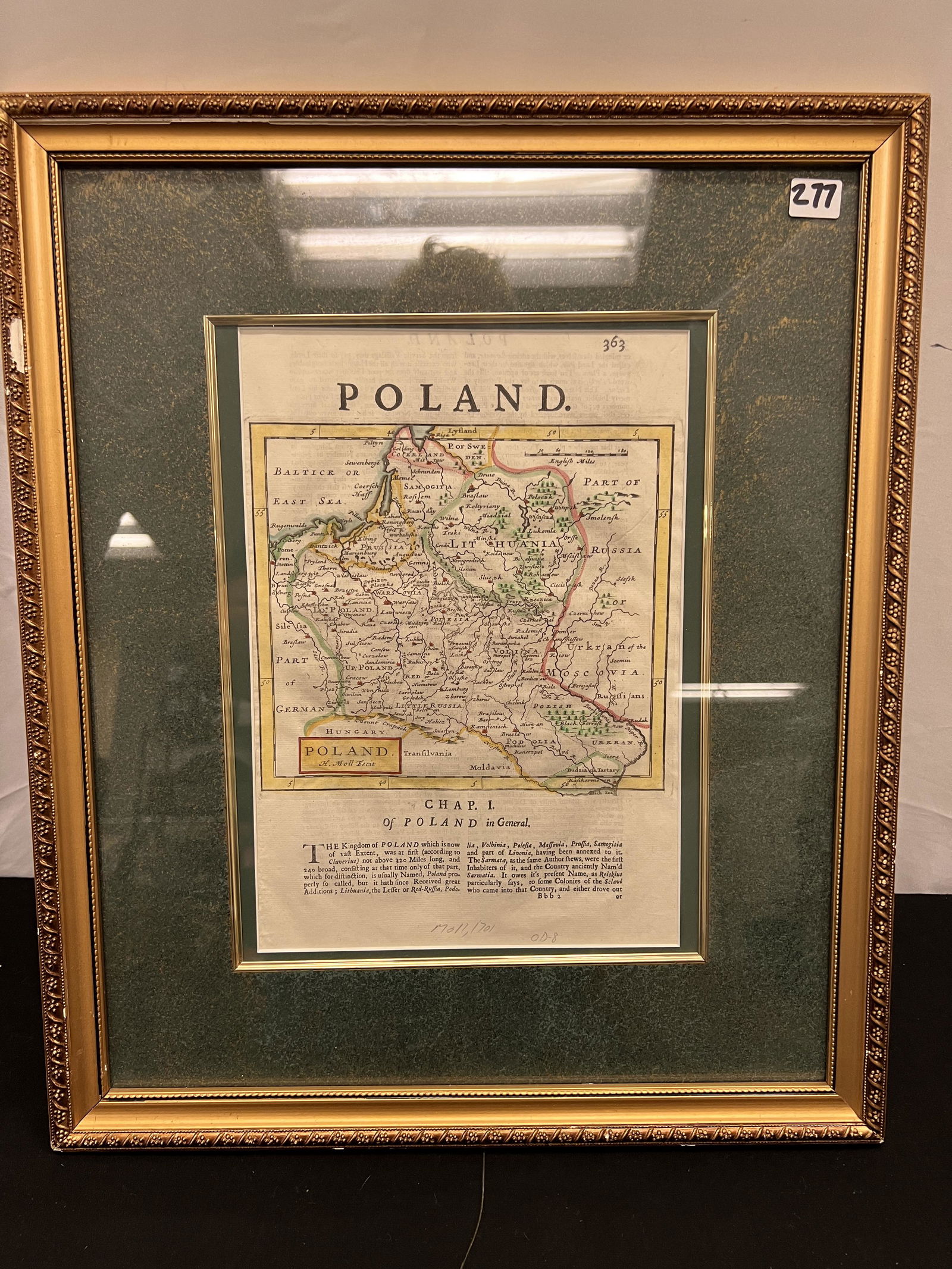 Herman Moll 1701 Map of Poland (1 of 7)