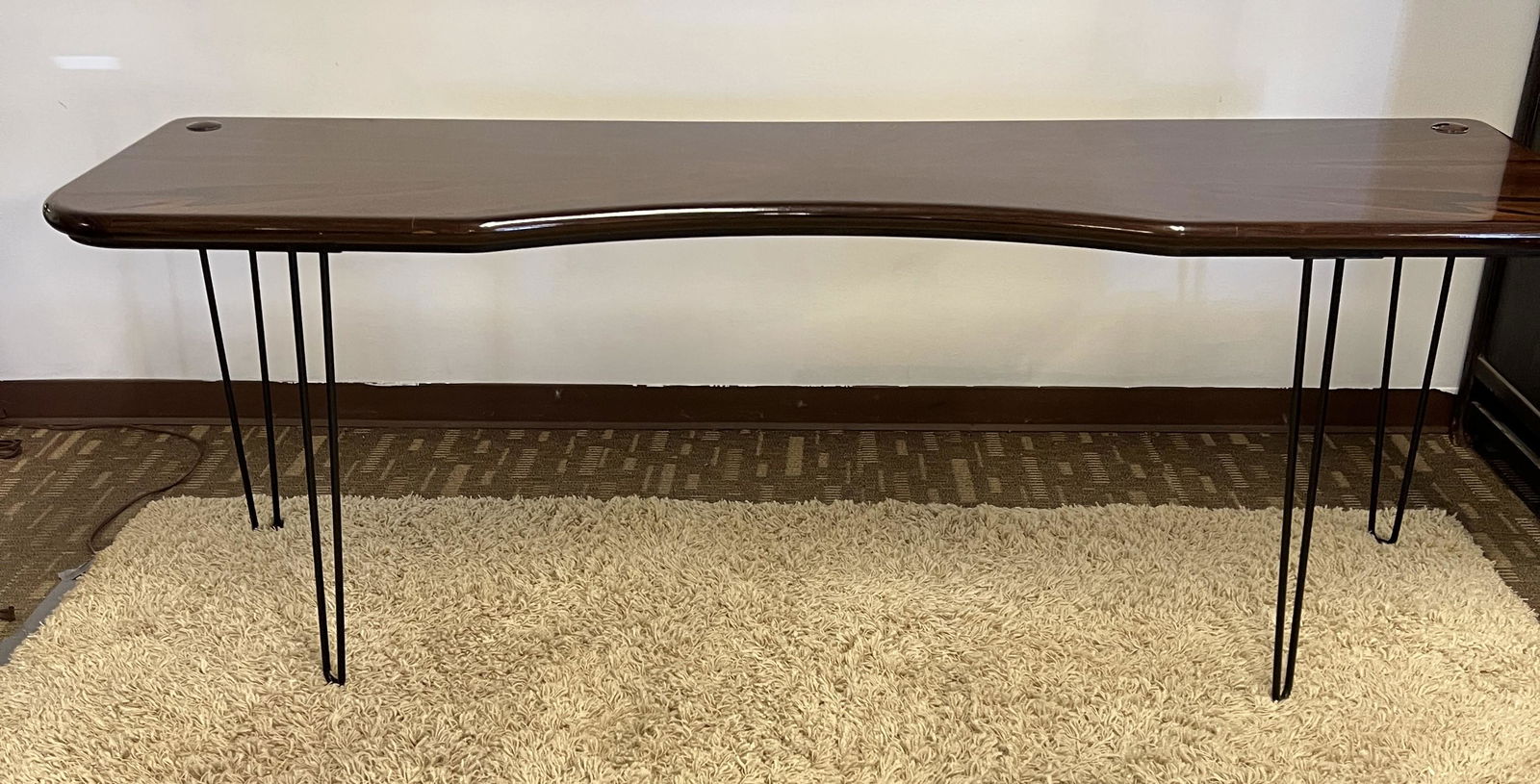 Modernist Rosewood Side Table w/Hairpin Legs (1 of 7)