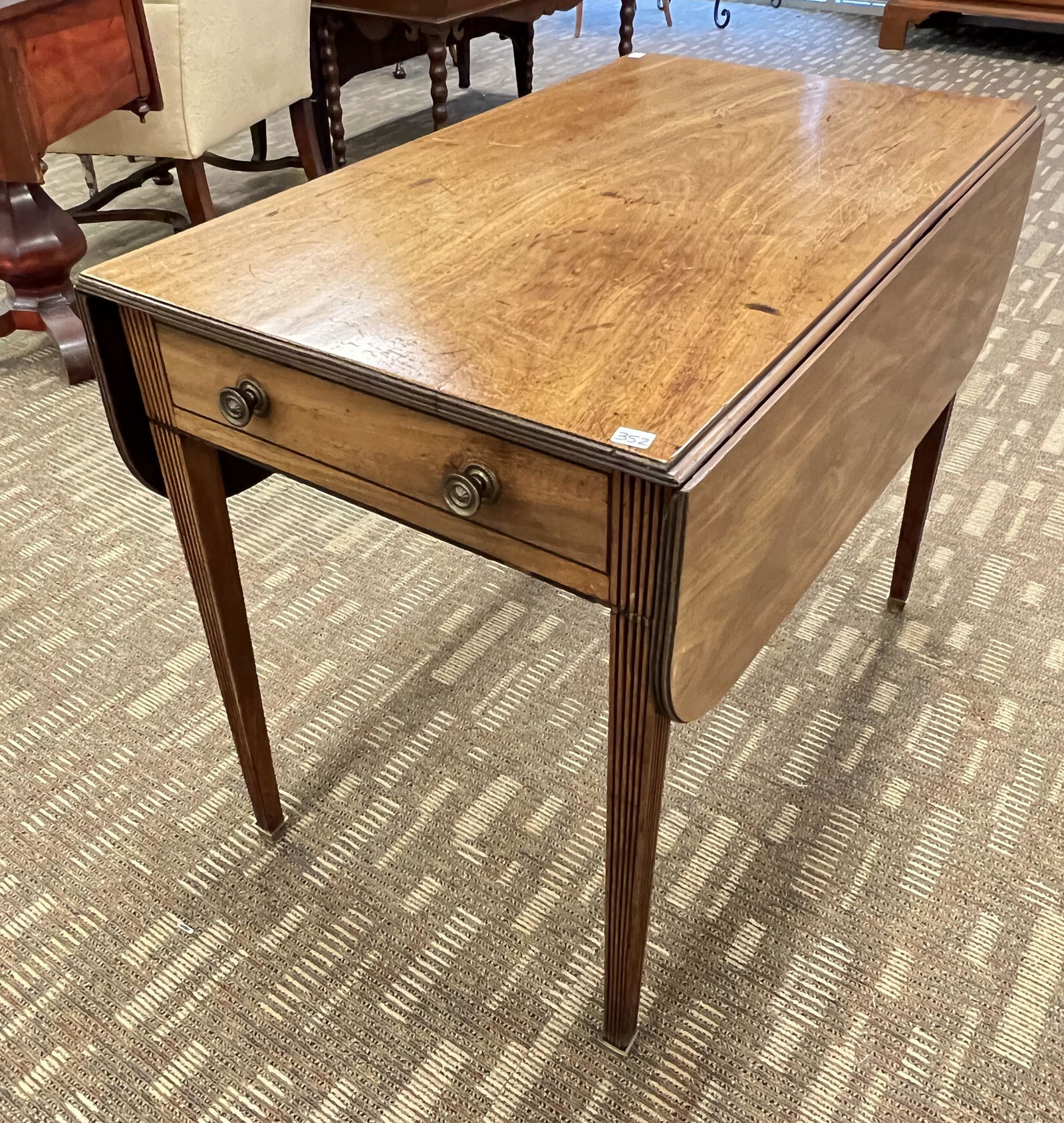 Single Drawer Drop Leaf End Table (1 of 11)