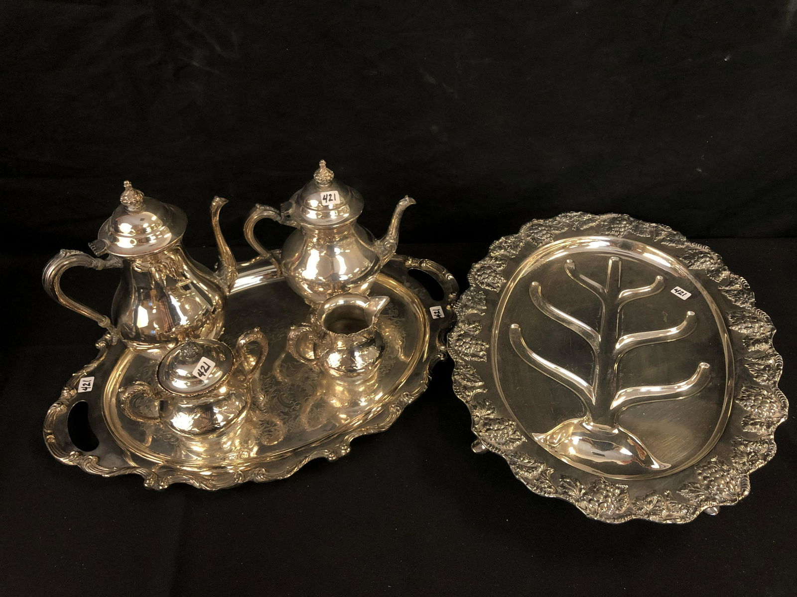 Silver Plate Coffee and Tea Service (1 of 5)