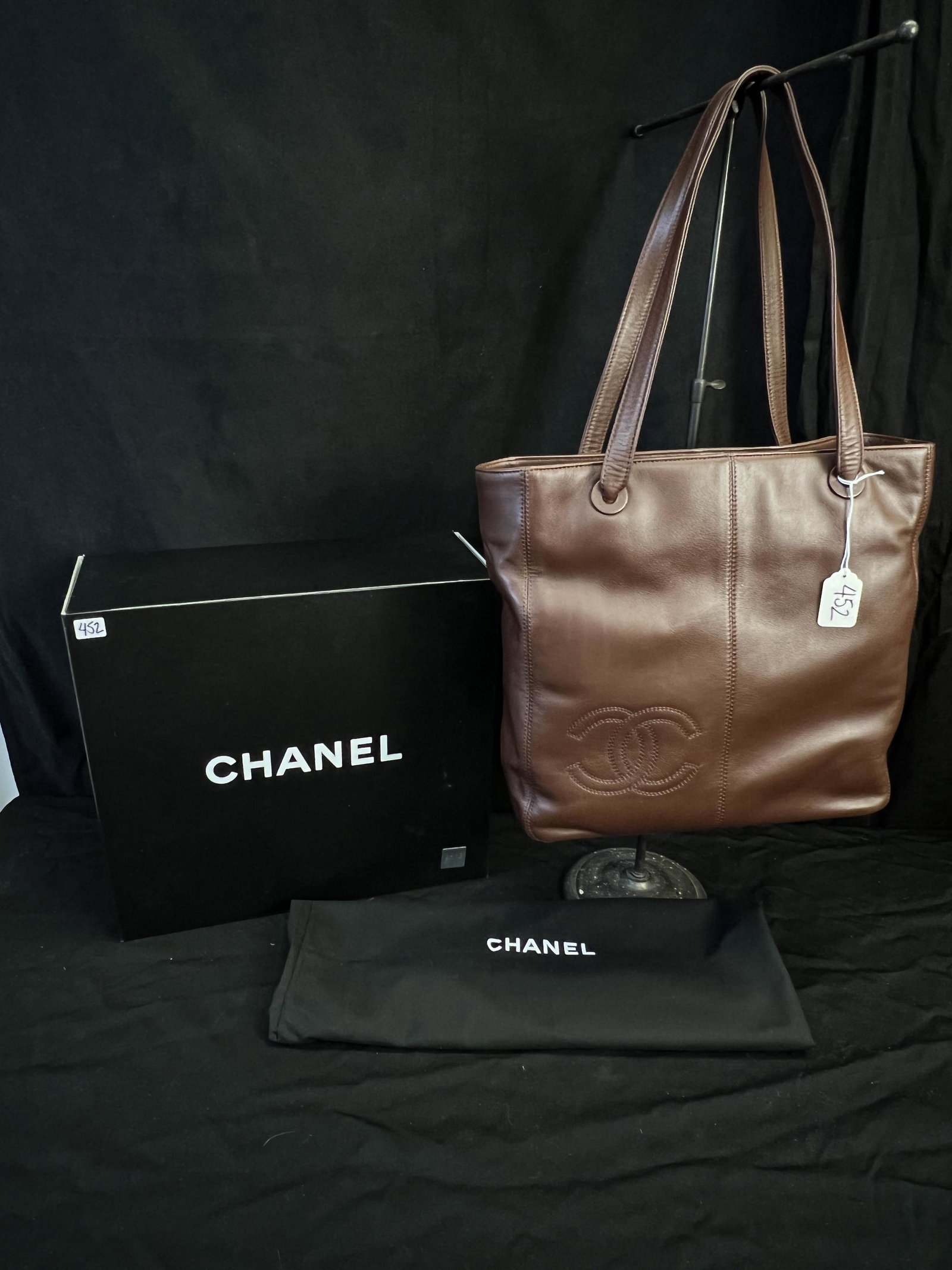 Chanel Brown Leather Monogram Tote, Unused, Box and Dustbag (1 of 9)