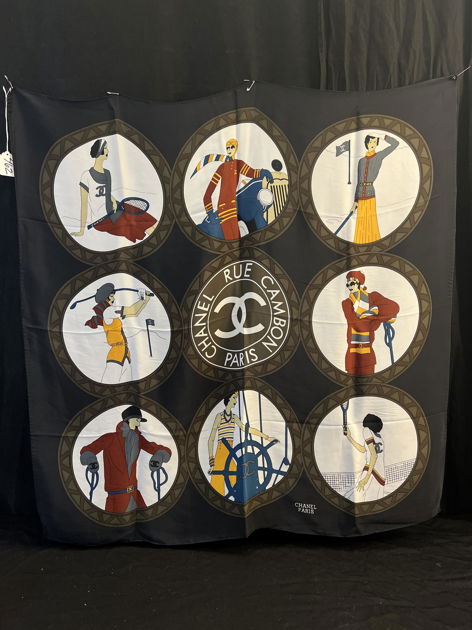 Vintage Chanel Paris Rue Cambon Silk Scarf (1 of 8)