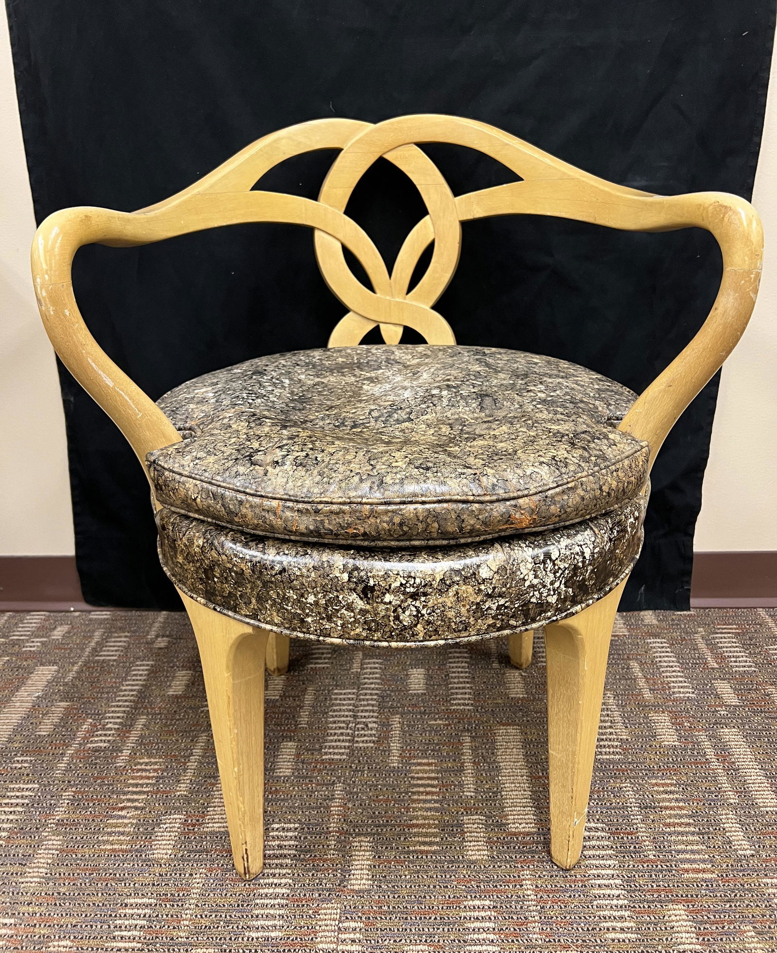 Hollywood Regency Maple Armchair (1 of 8)