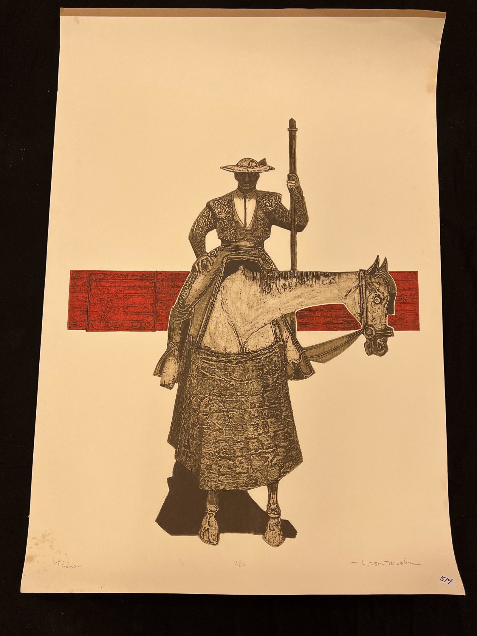 Dean Jackson Meeker MCM Textured Serigraph  "Picador" (1 of 7)