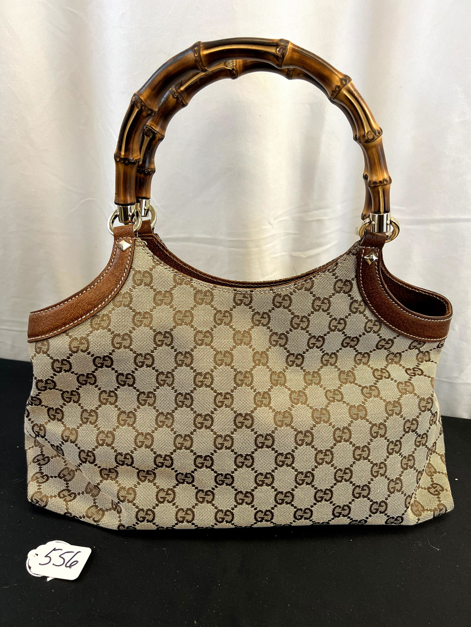 Gucci Bamboo Double Handled Monogram Bag (1 of 6)